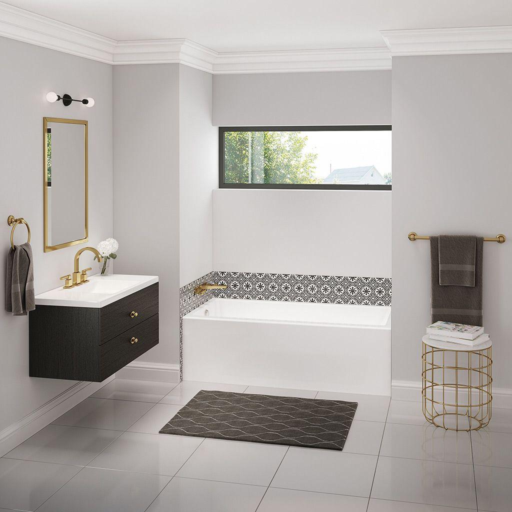 Bosca 60" x 30" Rectangular Alcove Bathtub
