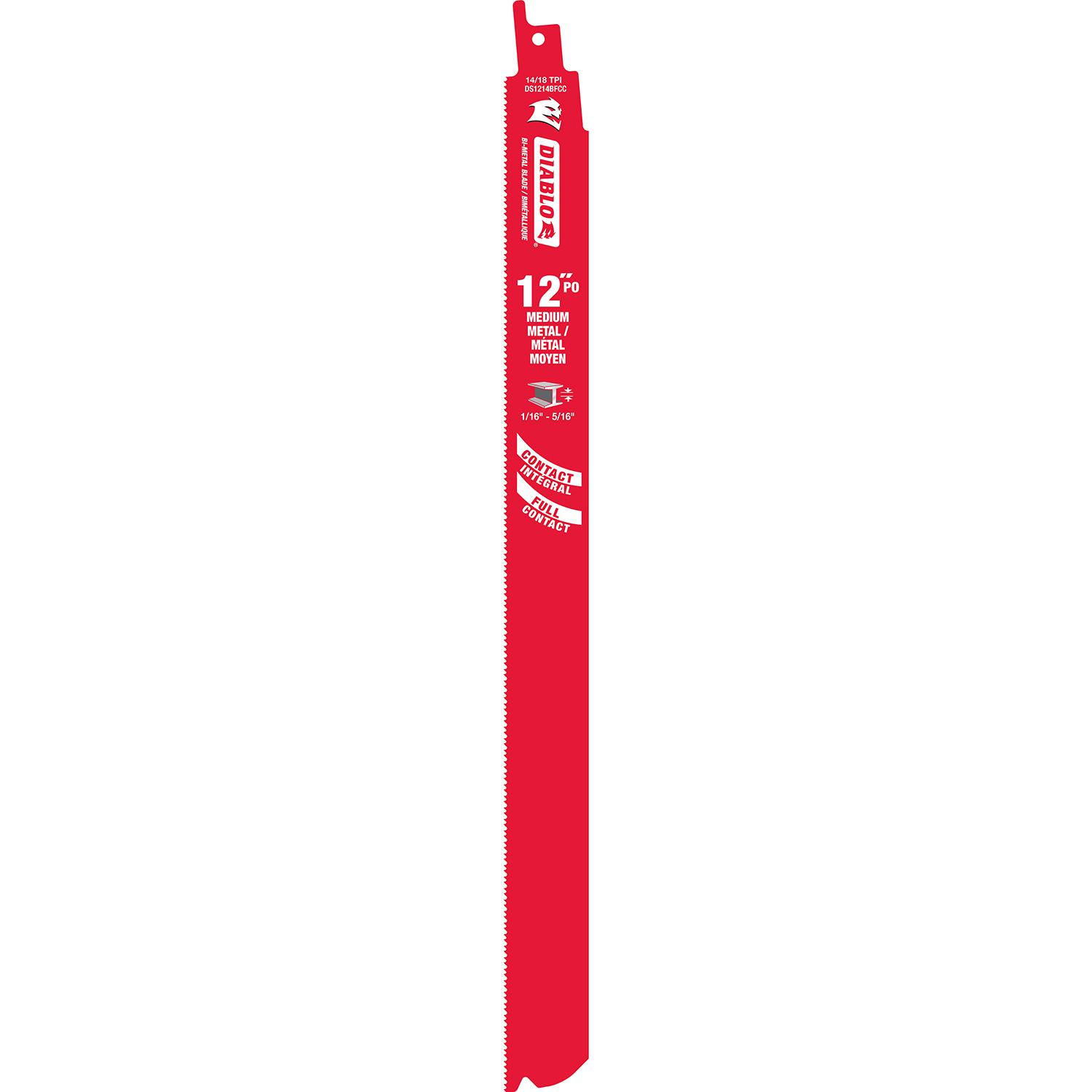 12 Inch Thin Metal Full Contact Reciprocating Blade
