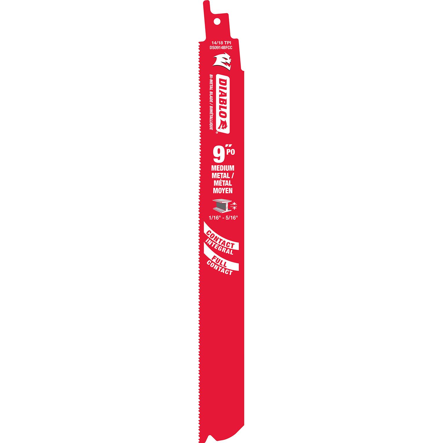 9 Inch Thin Metal Full Contact Reciprocating Blade