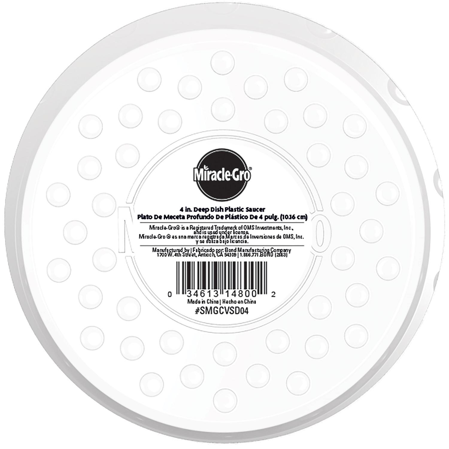 Miracle-Gro 4" Clear Deep Saucer