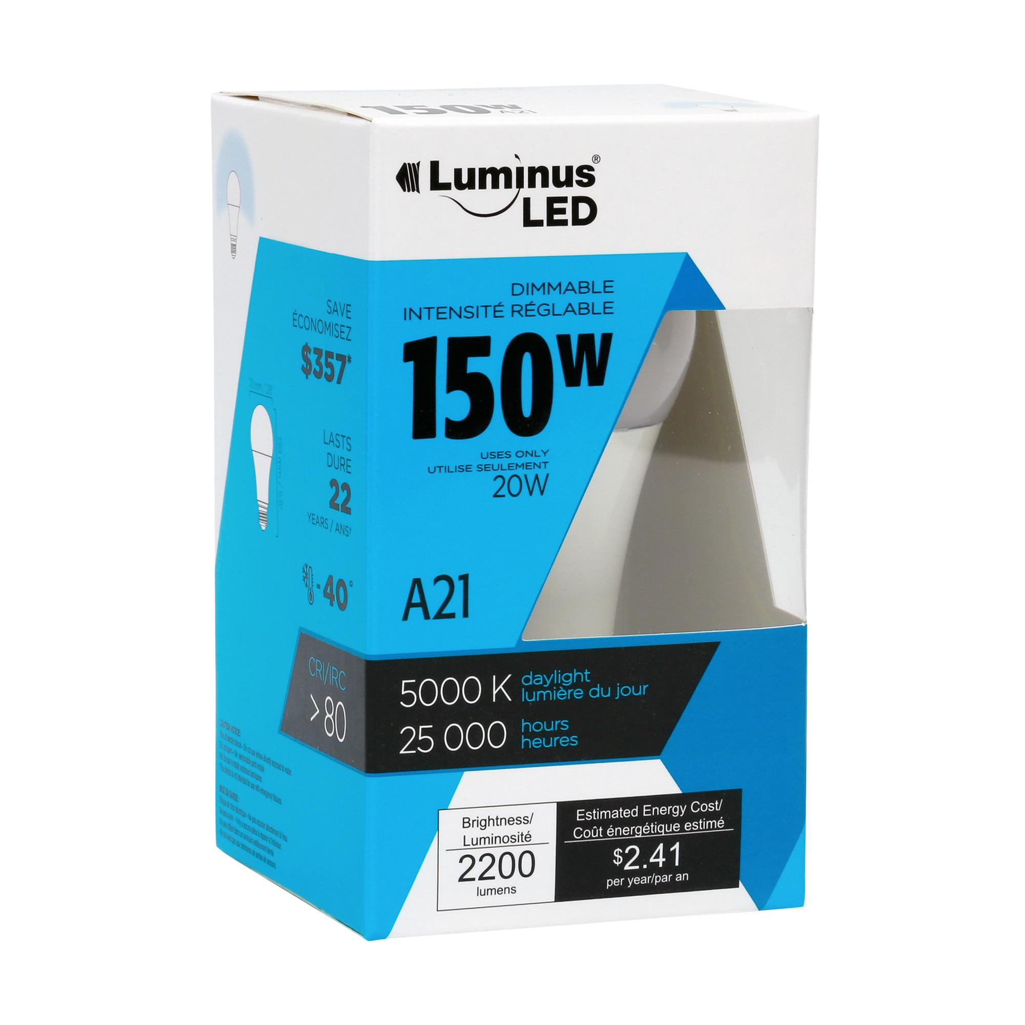 A21 20W 5000K Dimmable LED Bulb