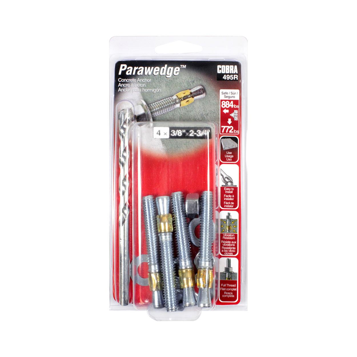 Gorge verticale 3/8 x 2 3/4 po