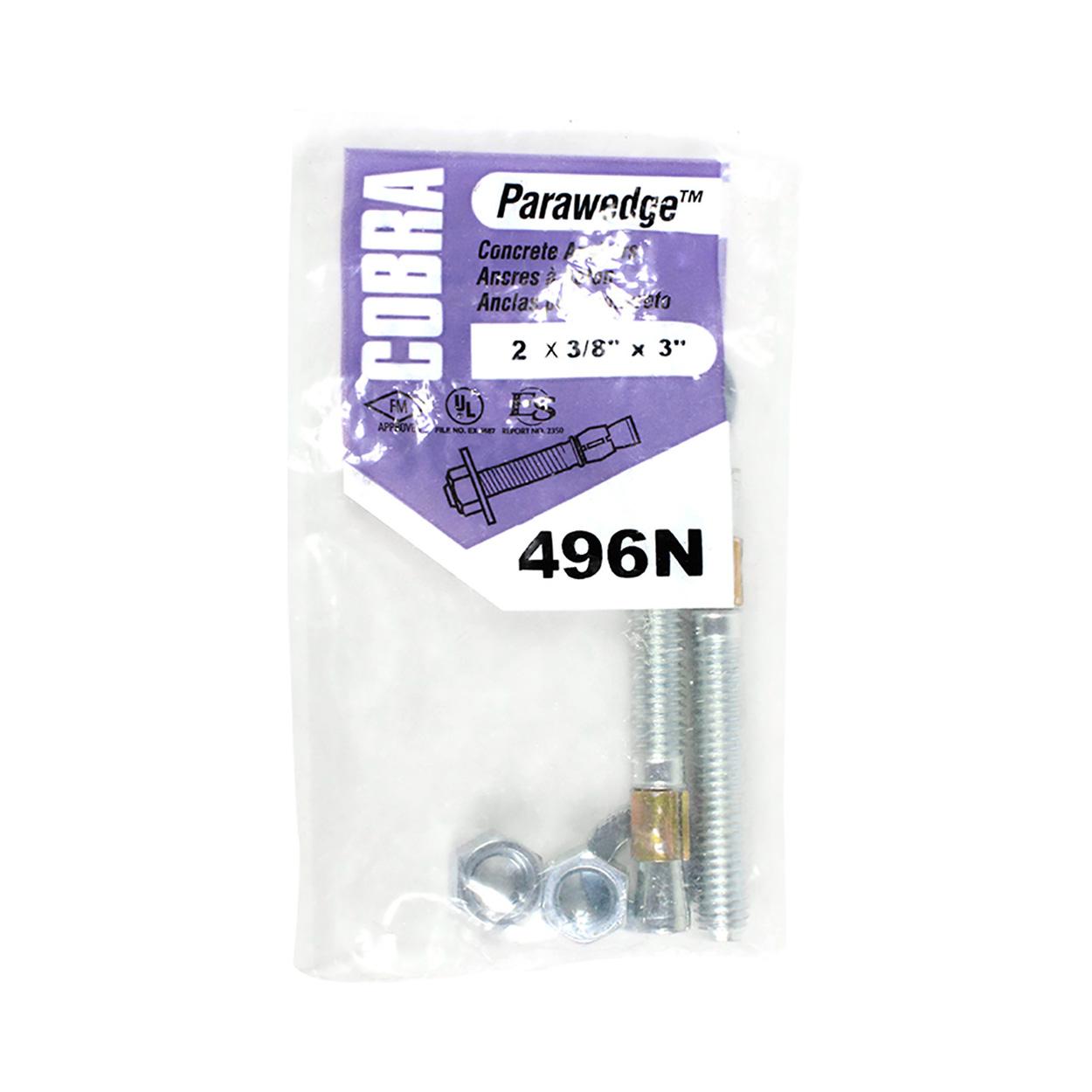 Gorge verticale 3/8 x 3 po