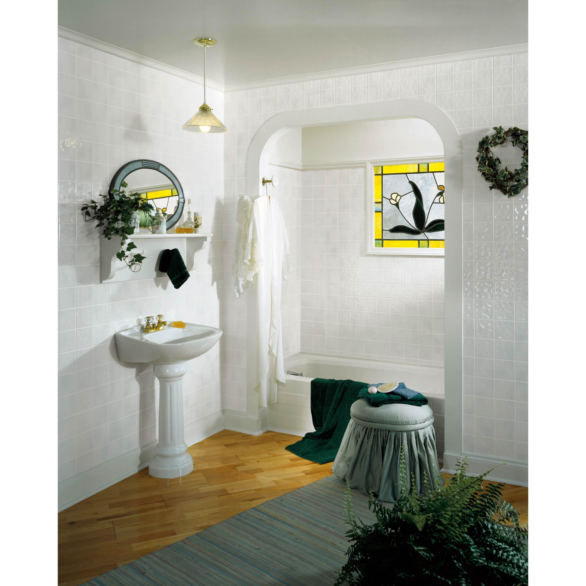 Carrelage 4 x 8, entièrement étanche, teinte blanc