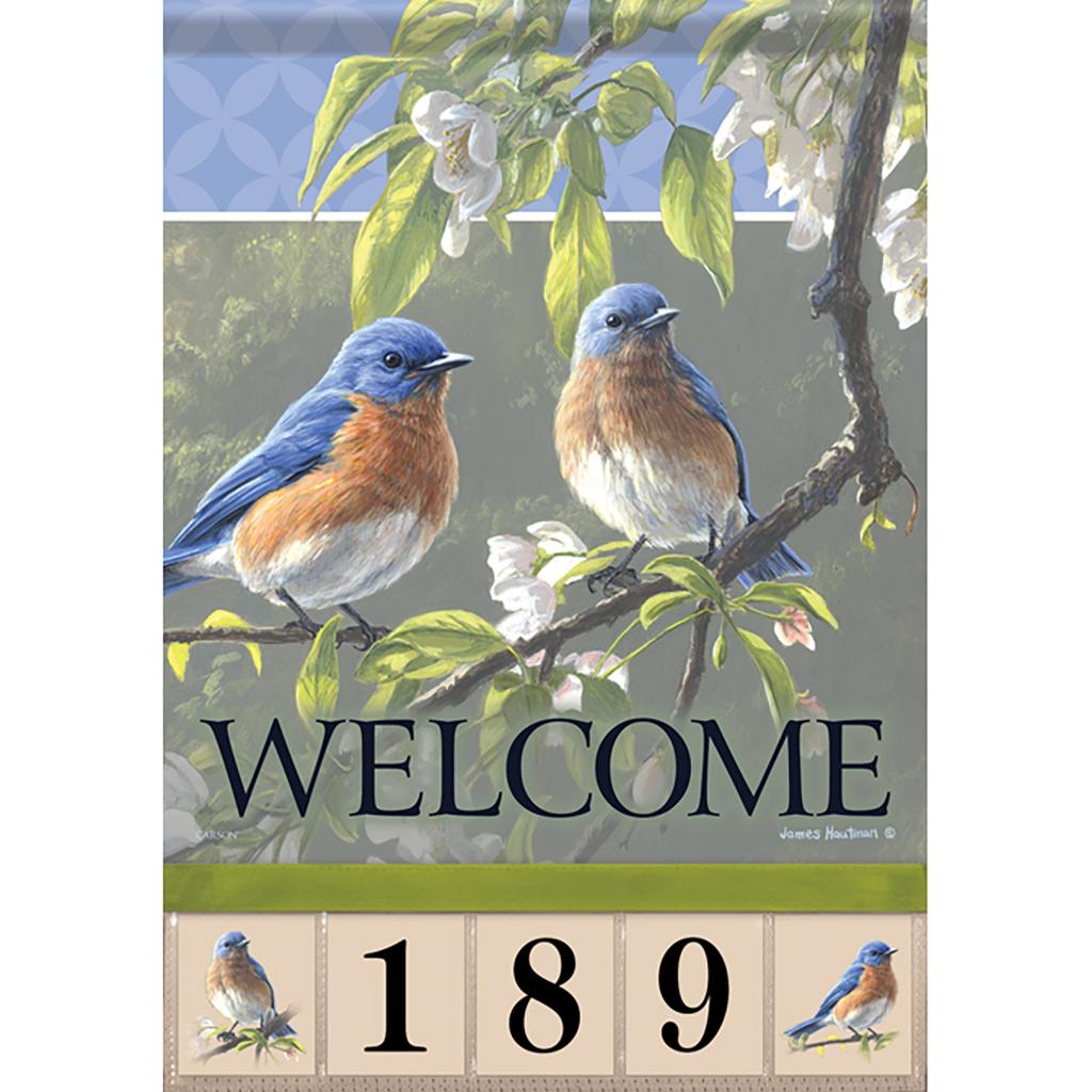 Drapeau d'adresse Oiseaux bleus matins brumeux