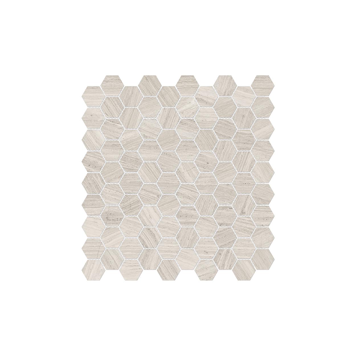Mosaïque porcelaine polie hexagone Strada Ash Mayfair 9.69 p