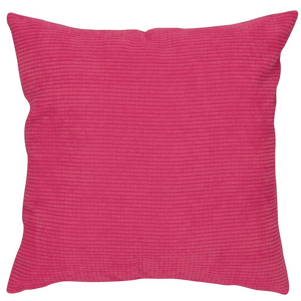 Coussin à motif carré 18 x 18 po fuchsia