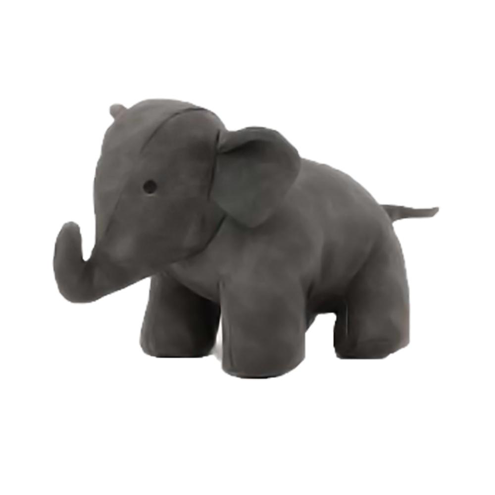 Cale-porte Éléphant simili suède gris
