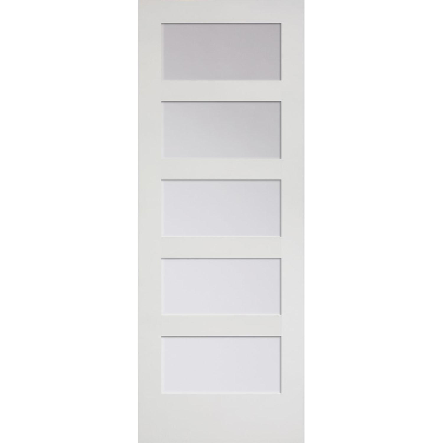 30" x 80" 5-Lite Clear Interior Door