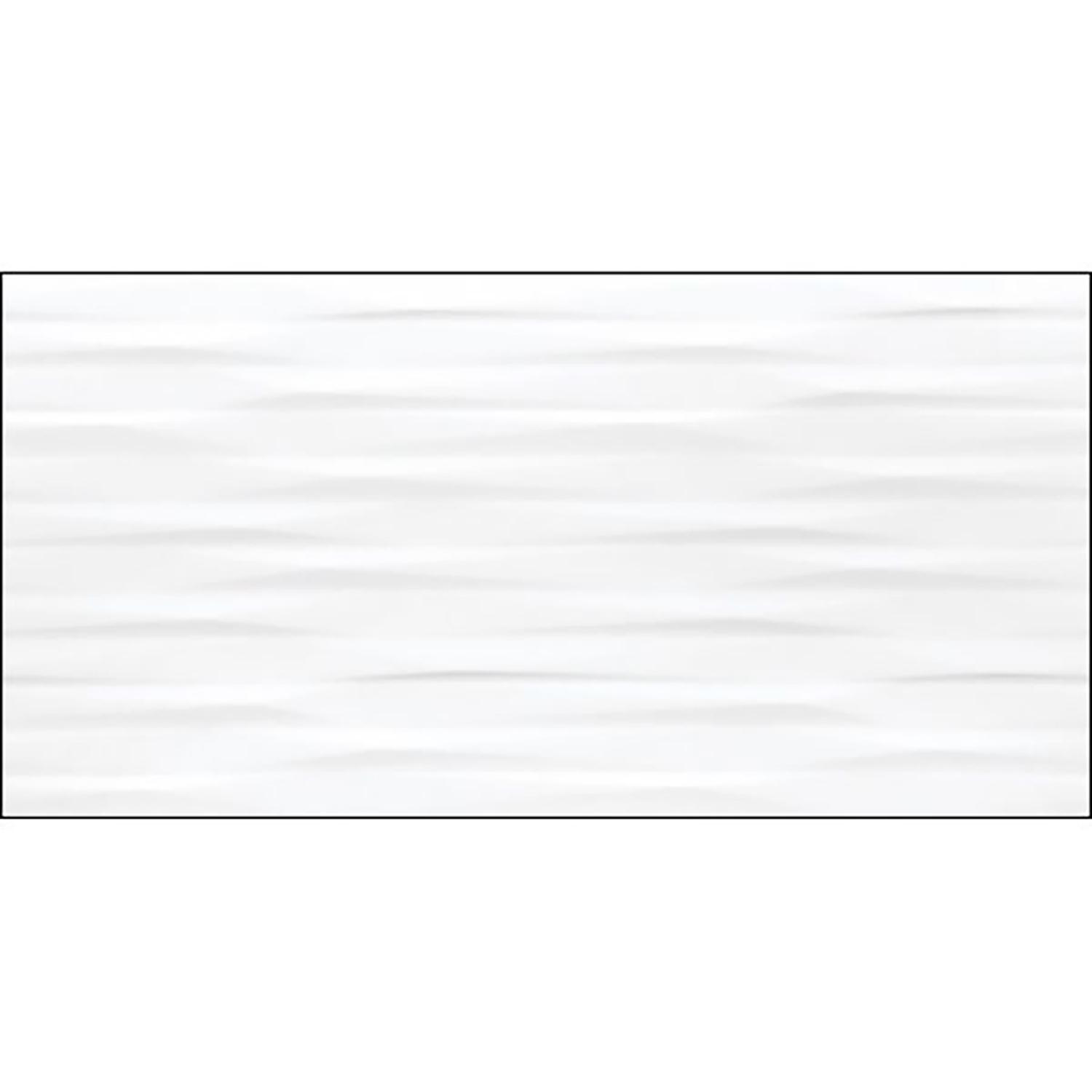 Tuile murale lustrée rectif 12x24 po Oblique Linea blanc 15.