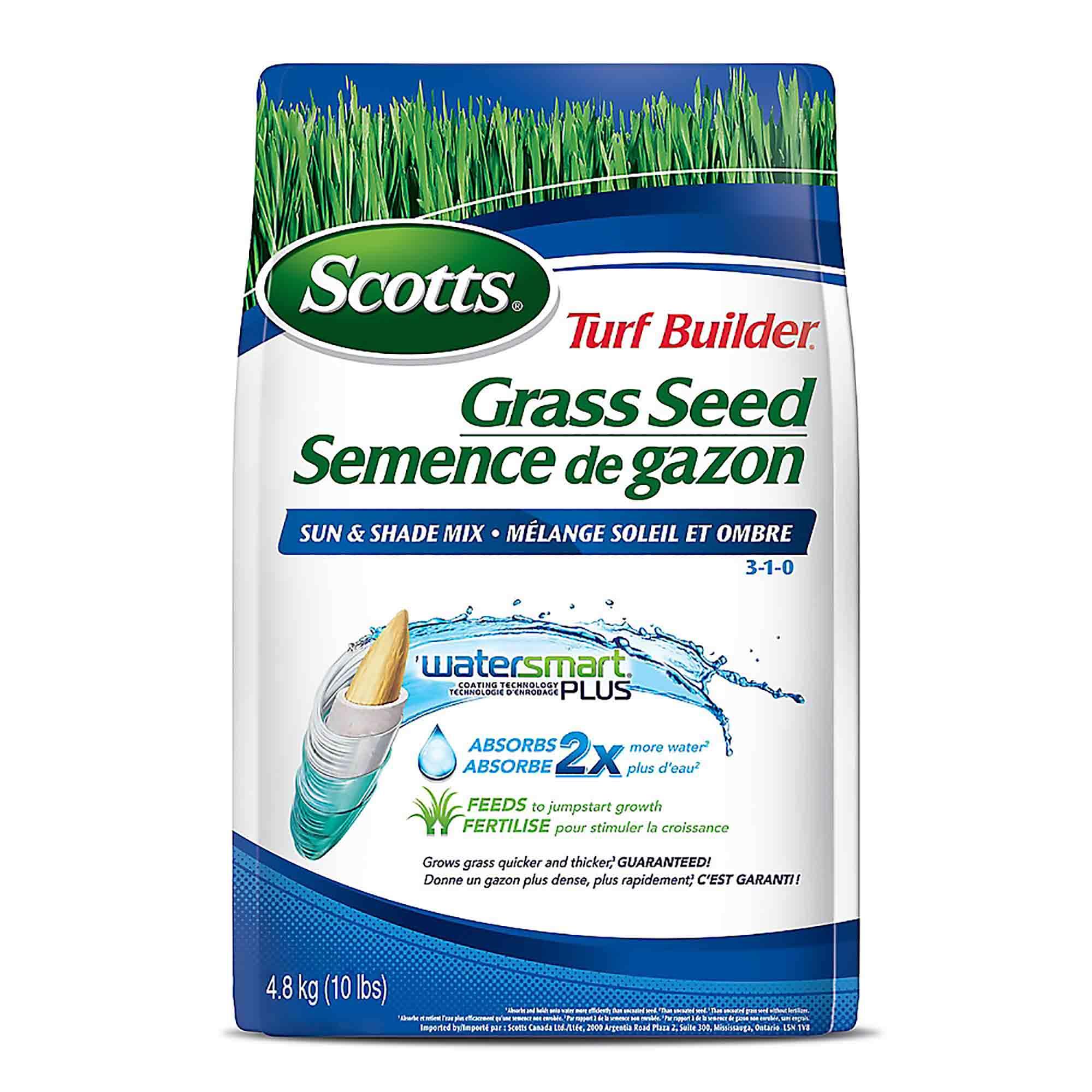 Scotts Turf Builder Grass Seed Sun & Shade Mix 3-1-0 4.8 Kg