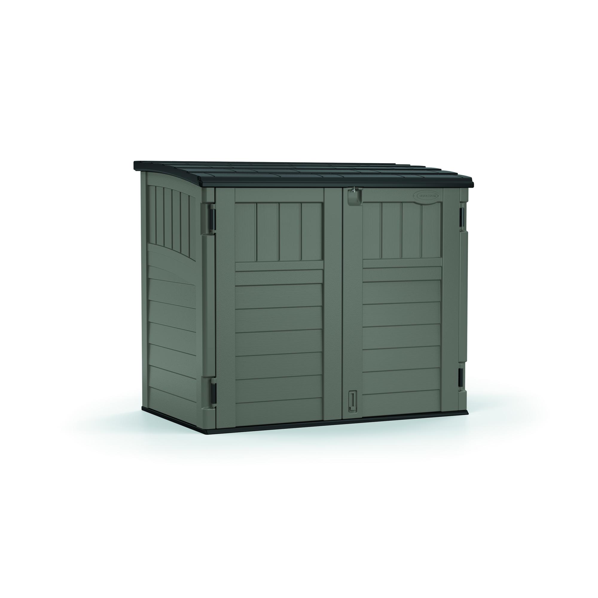Cabanon de rangement horizontal gris pierreux