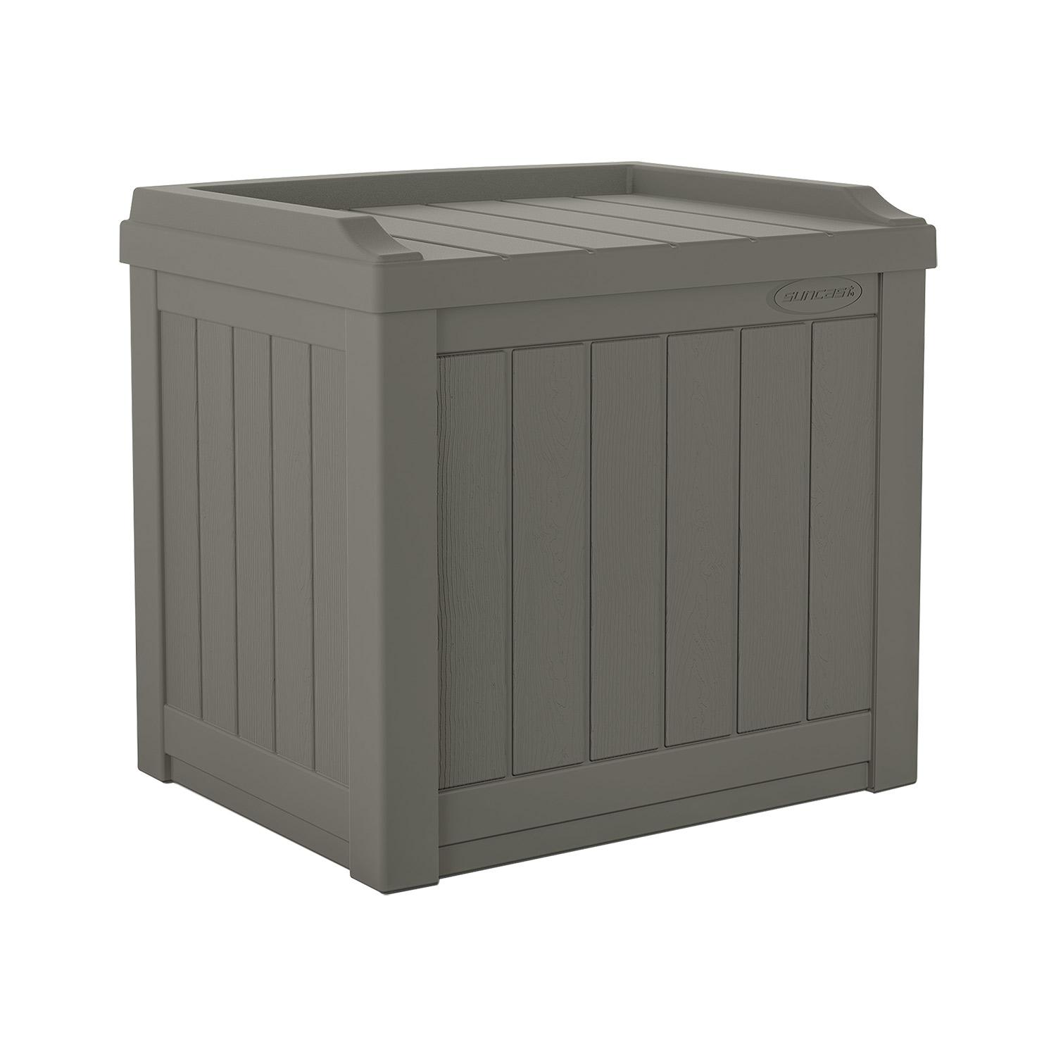 Banc de rangement gris pierreux