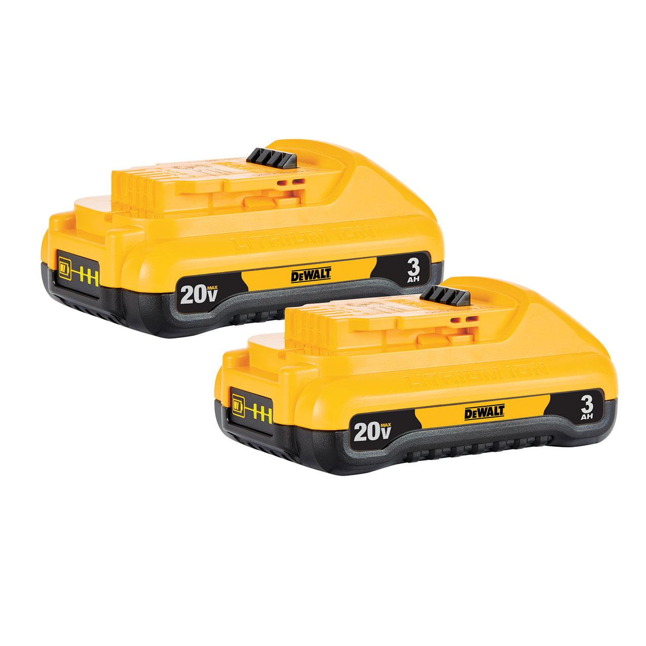 Batterie compact au lithium-ion Max 20 V Dewalt 3,0 Ah 2/pqt