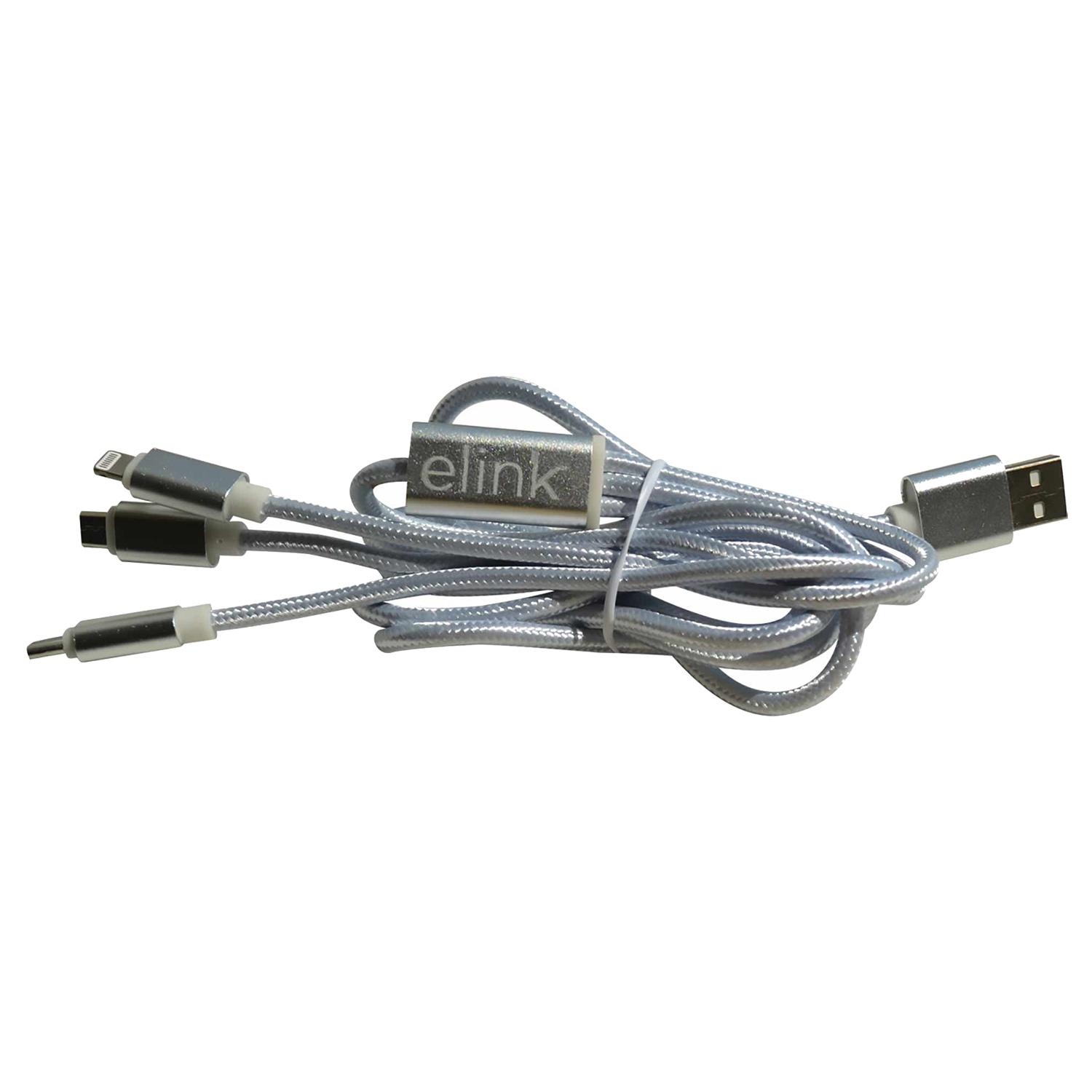 Câble de chargement USB avec 3 connecteurs