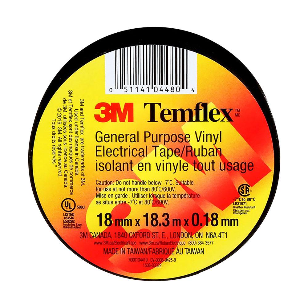 Ruban électrique en vinyle Temflex™ 3M™-10/pqt