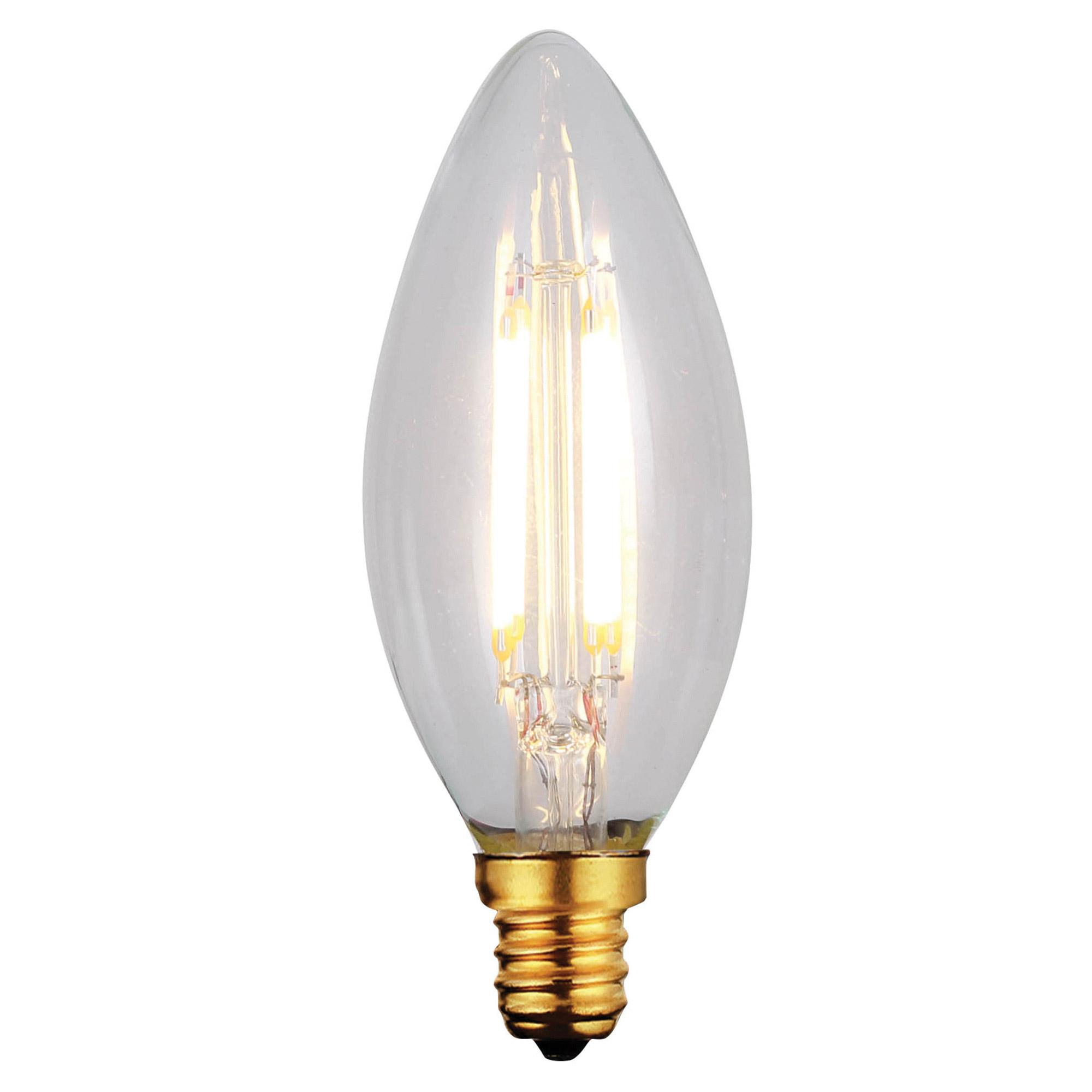 Ampoule rétro chandelle DEL culot E12, 4 W, 300 Lumens, 2 20