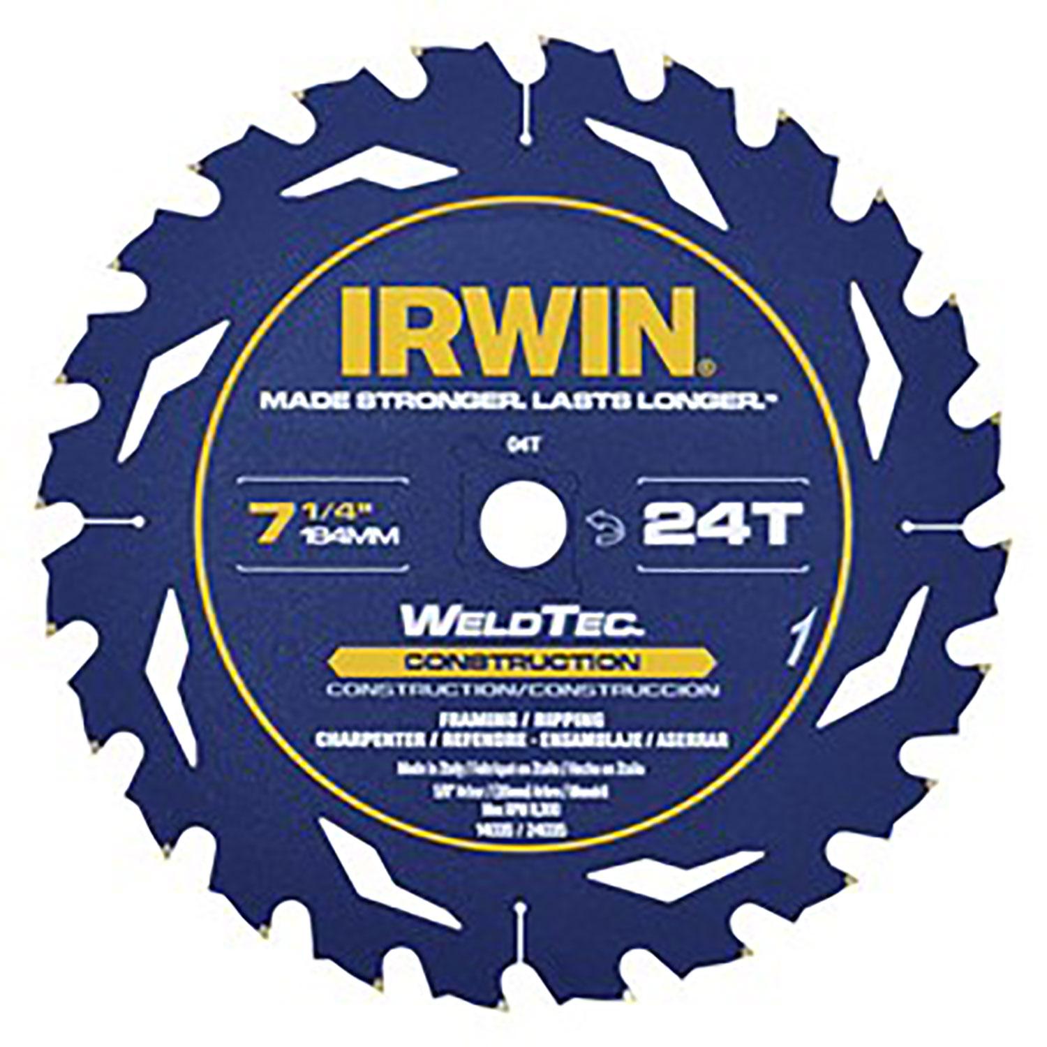 Irwin 24 Tooth 7-1/4 Saw Blade