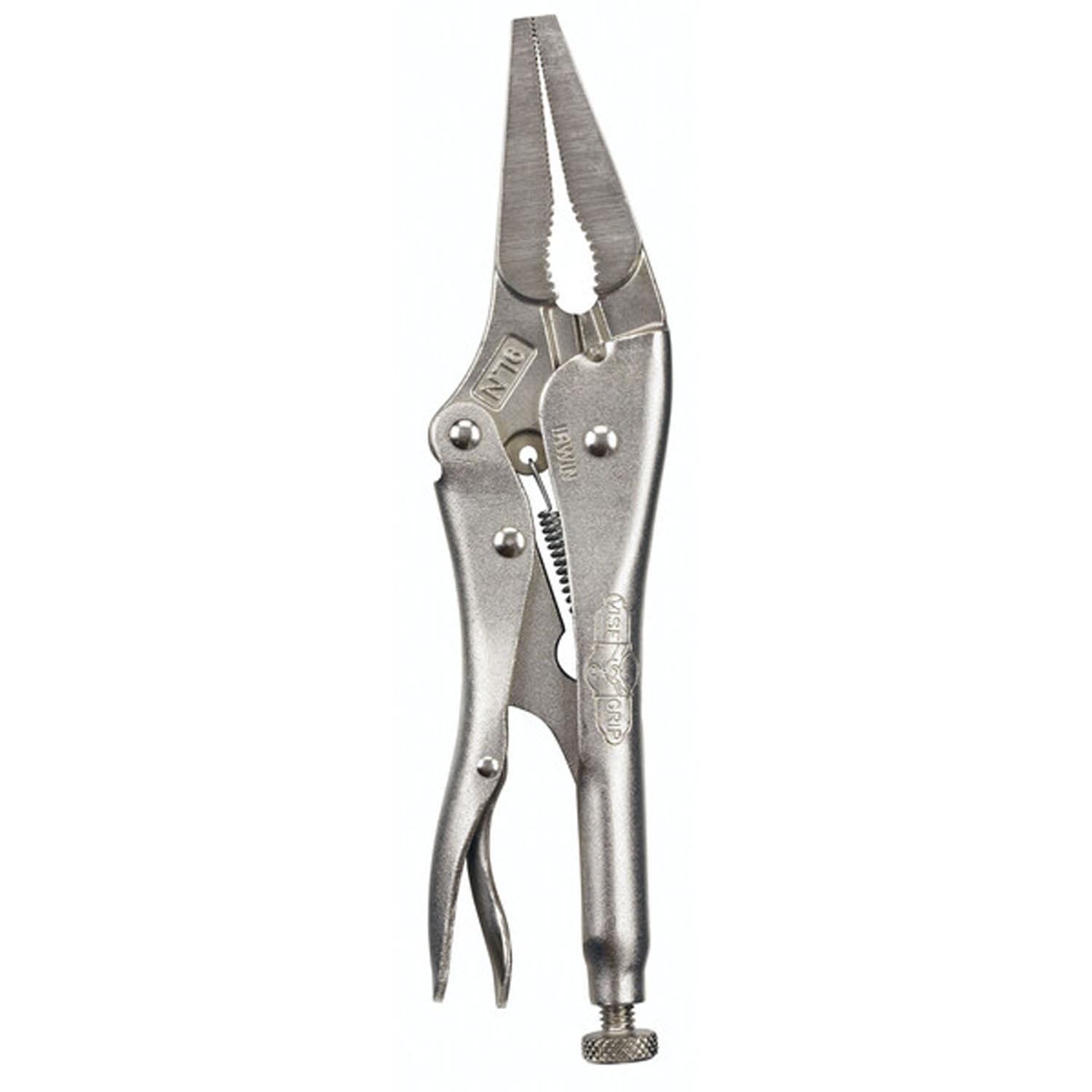 9" Long Nose Locking Pliers with Wire Cutter