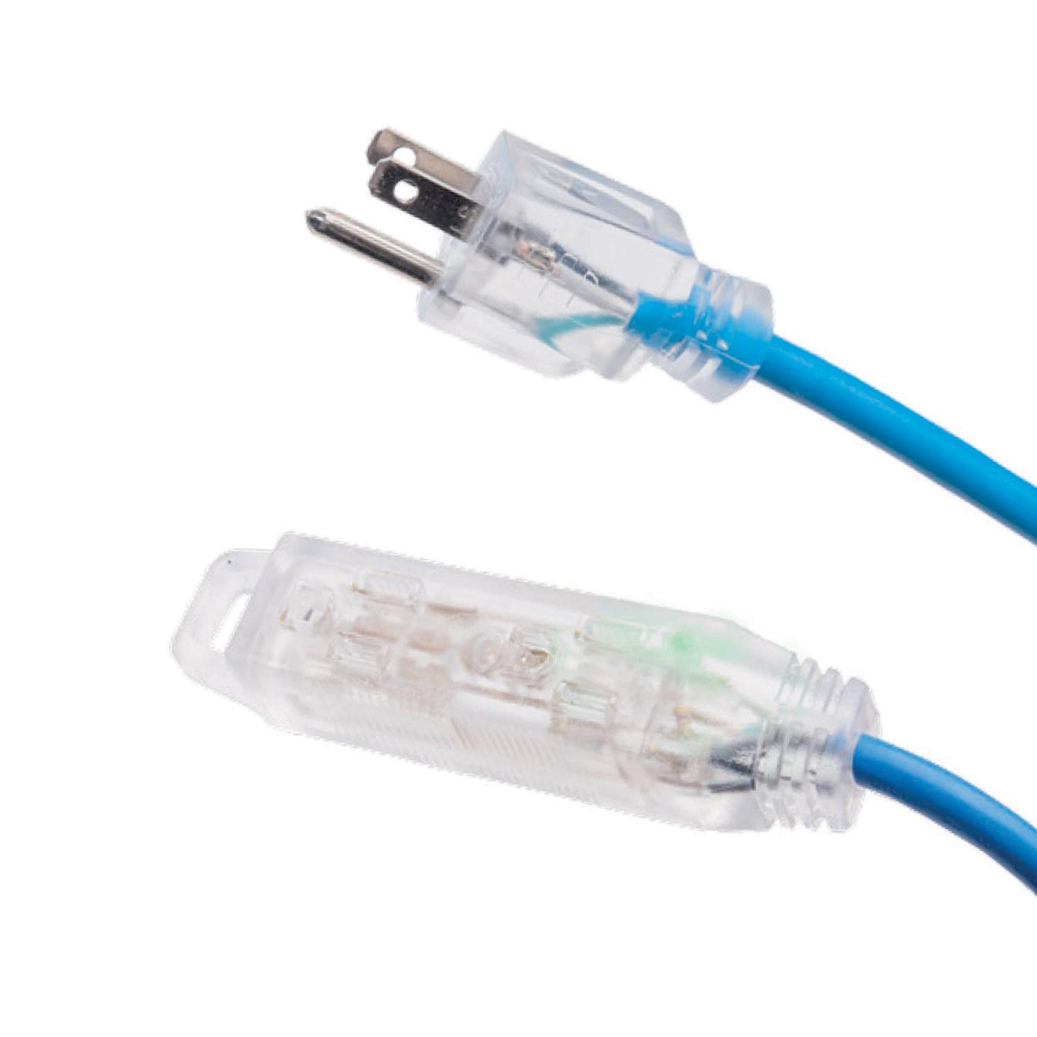 SJTW 16AWG 15 Ft Banana Cord Triple Tap