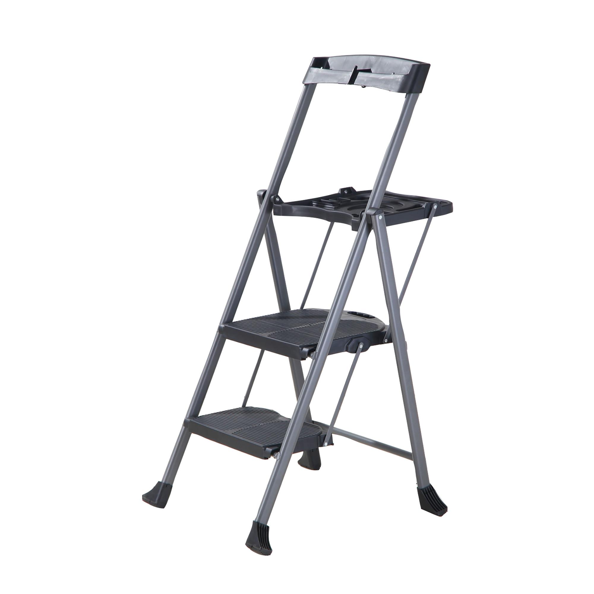 Steel Folding Deluxe 2-Step Ladder