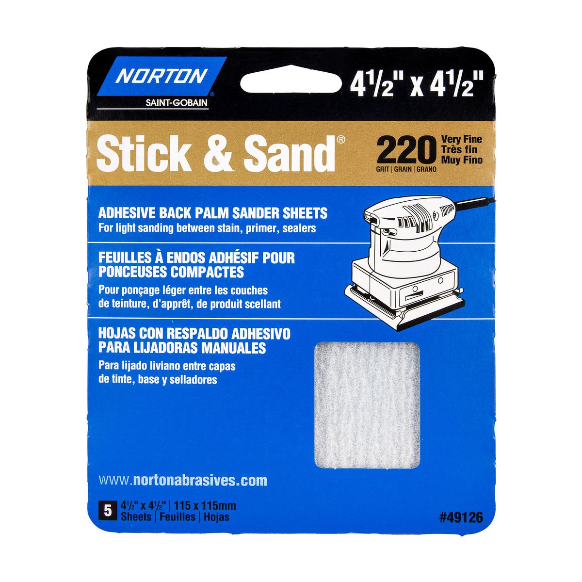 Feuilles 4 1/2 x 4 1/2 po Multisand 220 gr 5/pqt