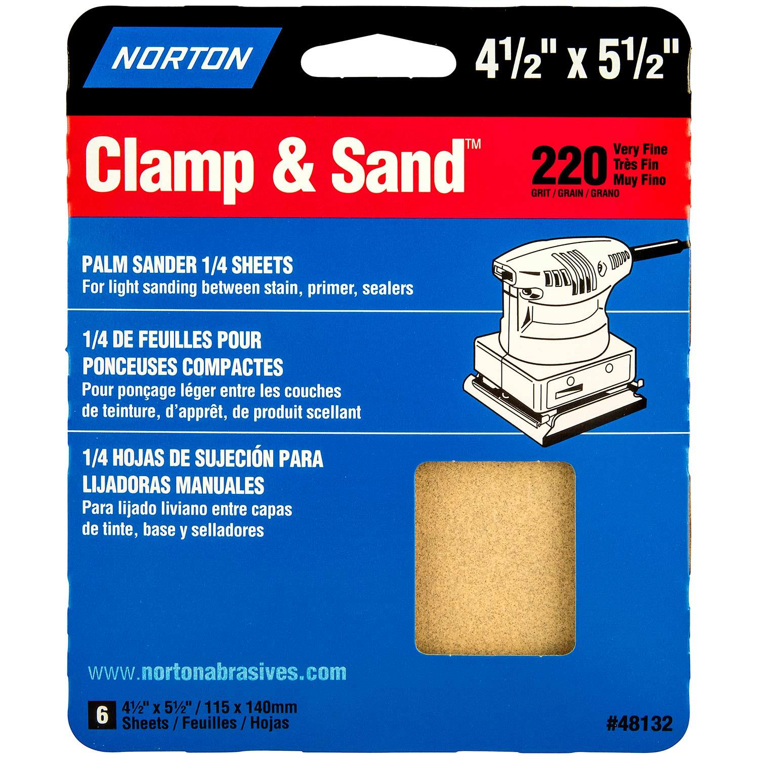 Feuilles 4 1/2 x 5 1/2 po Multisand 220 gr 6/pqt