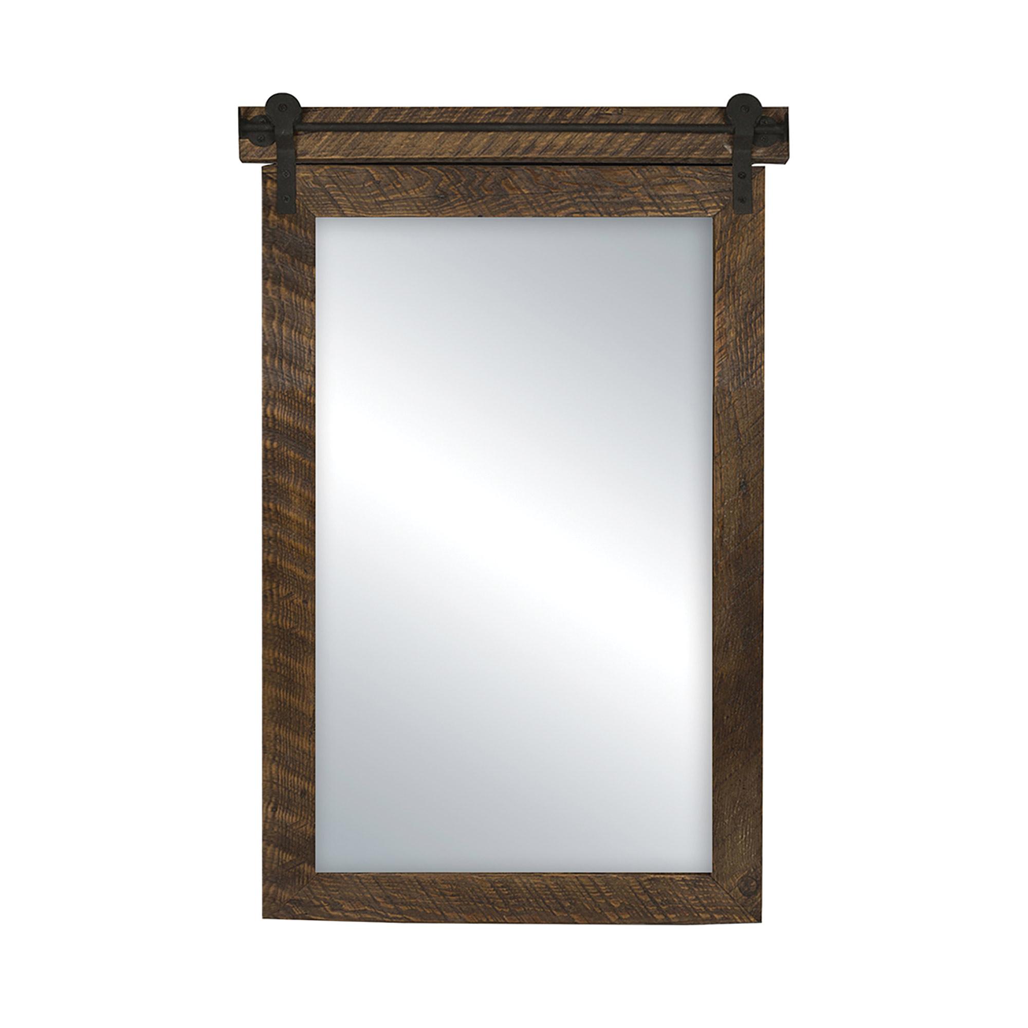Miroir ferroviaire rétro 22 1/2 x 35 1/2 po teint. rustique