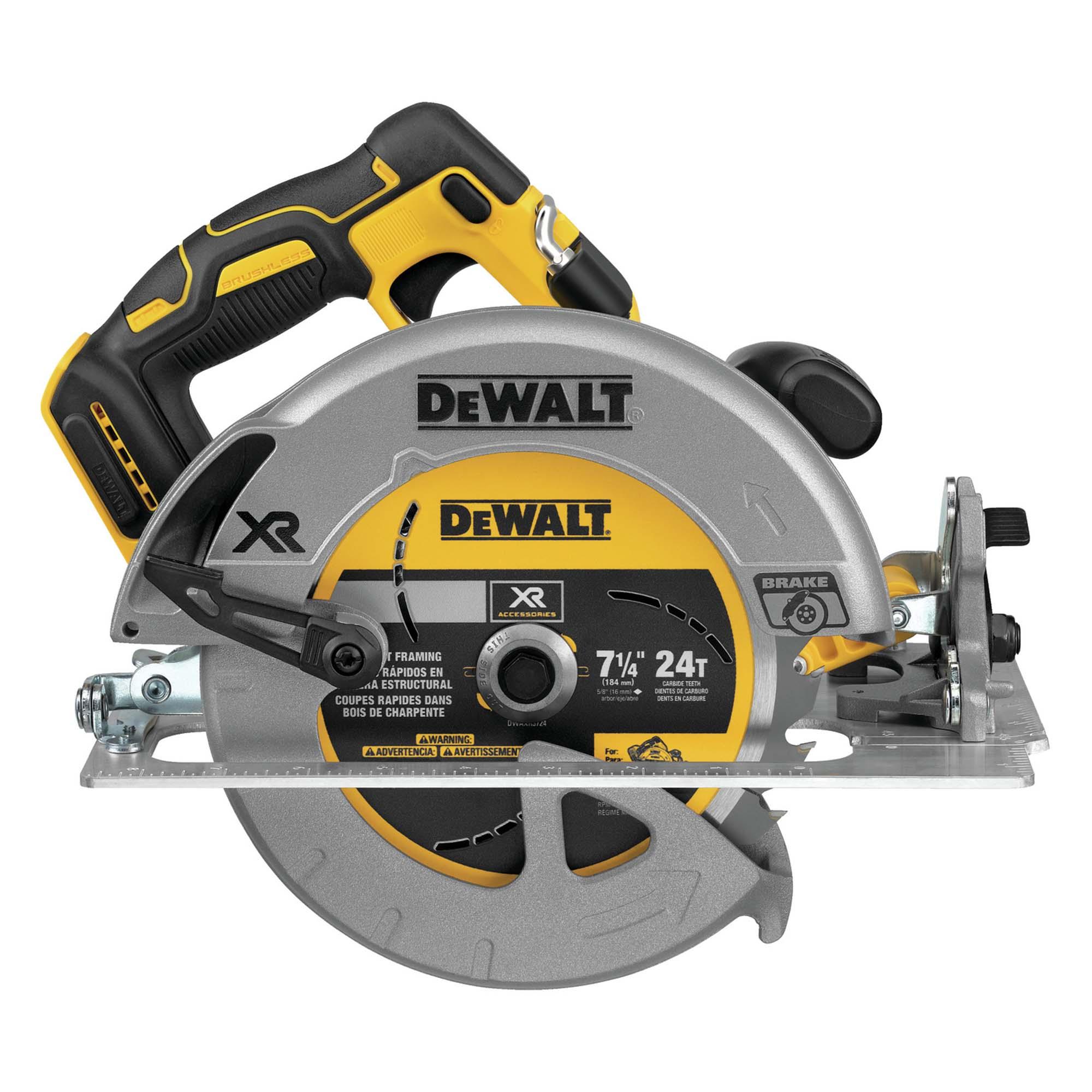 Scie circulaire 7 1/4 po sans fil DeWalt 20 V outil seul