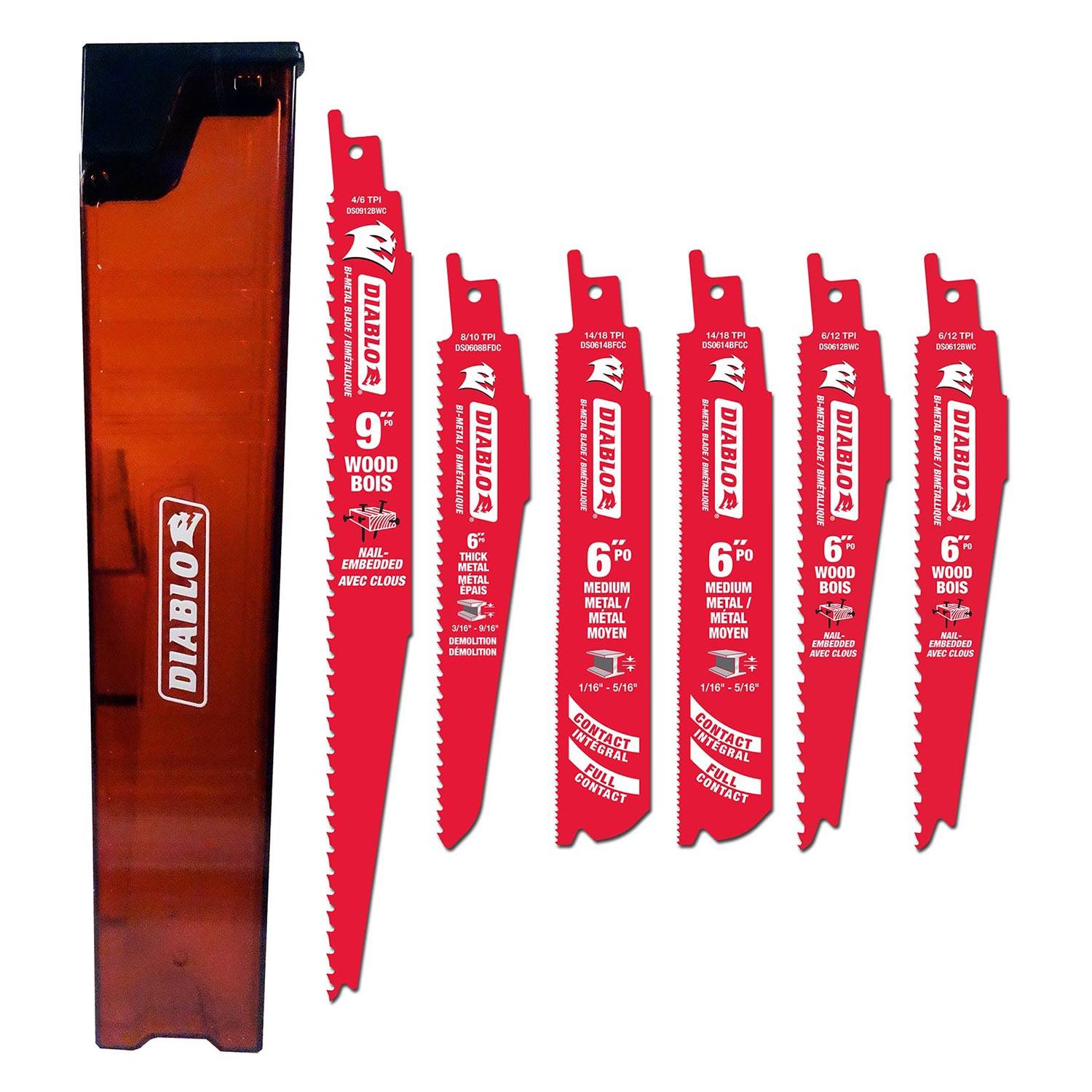 6 Piece Reciprocating Saw Blade Kit