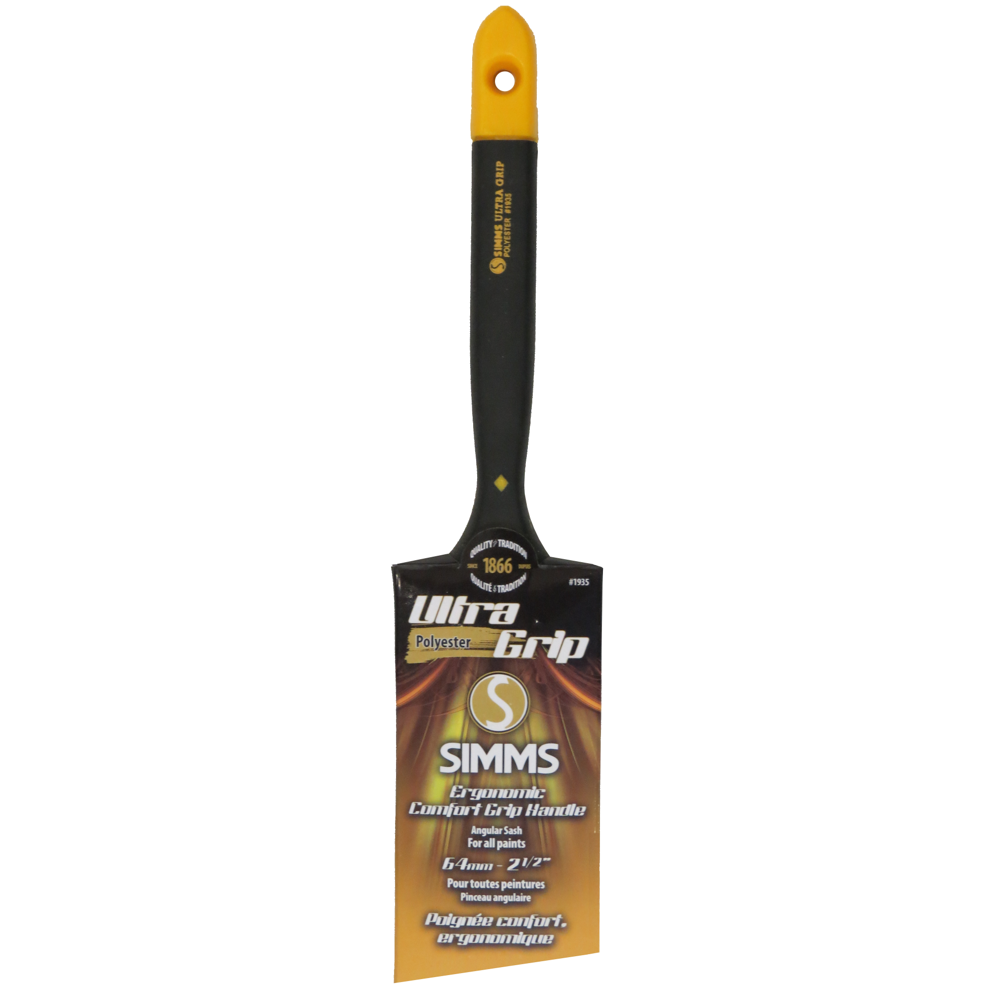 Pinceau angulaire en polyester Ultra Grip 64 mm