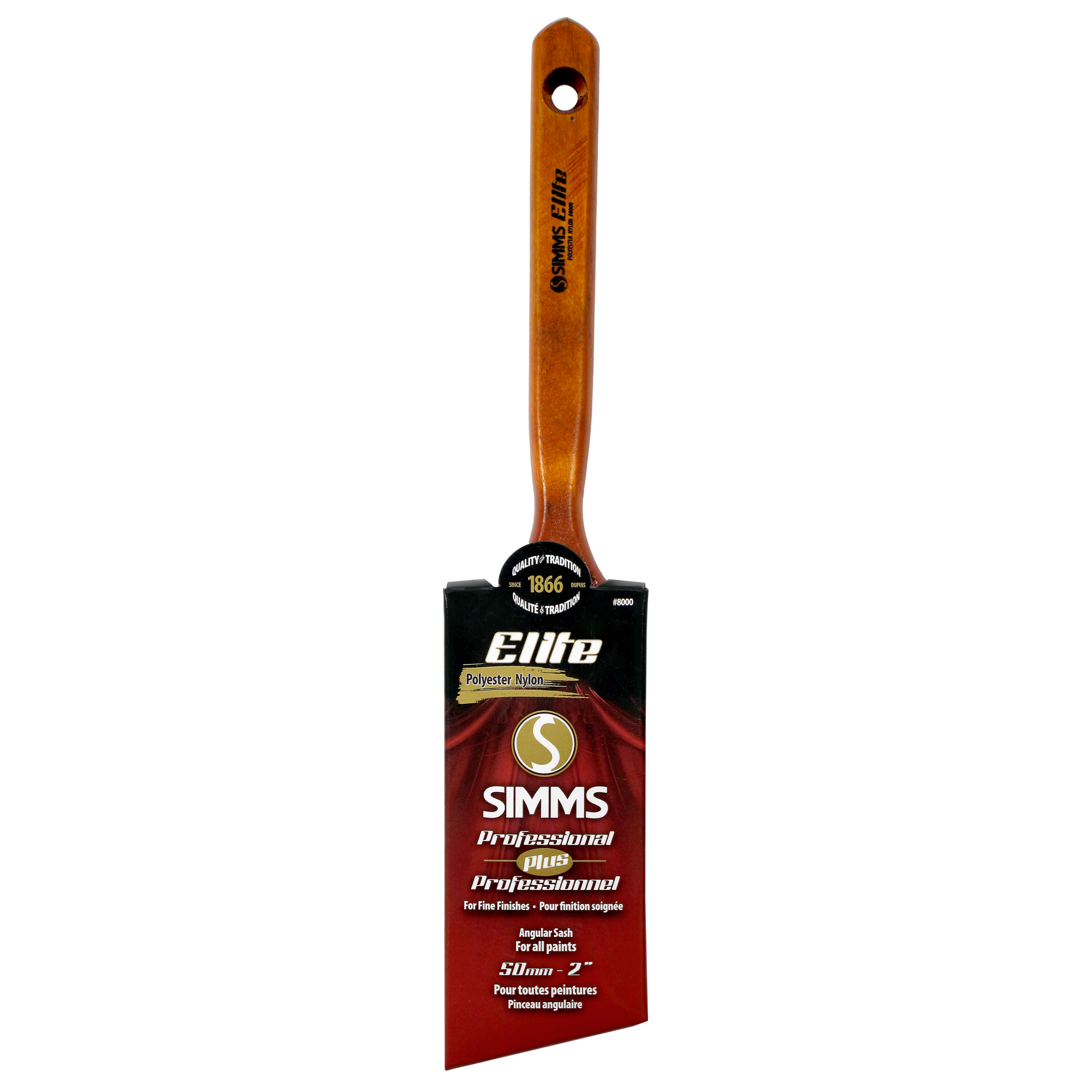 Pinceau angulaire en polyester/nylon Elite 50 mm