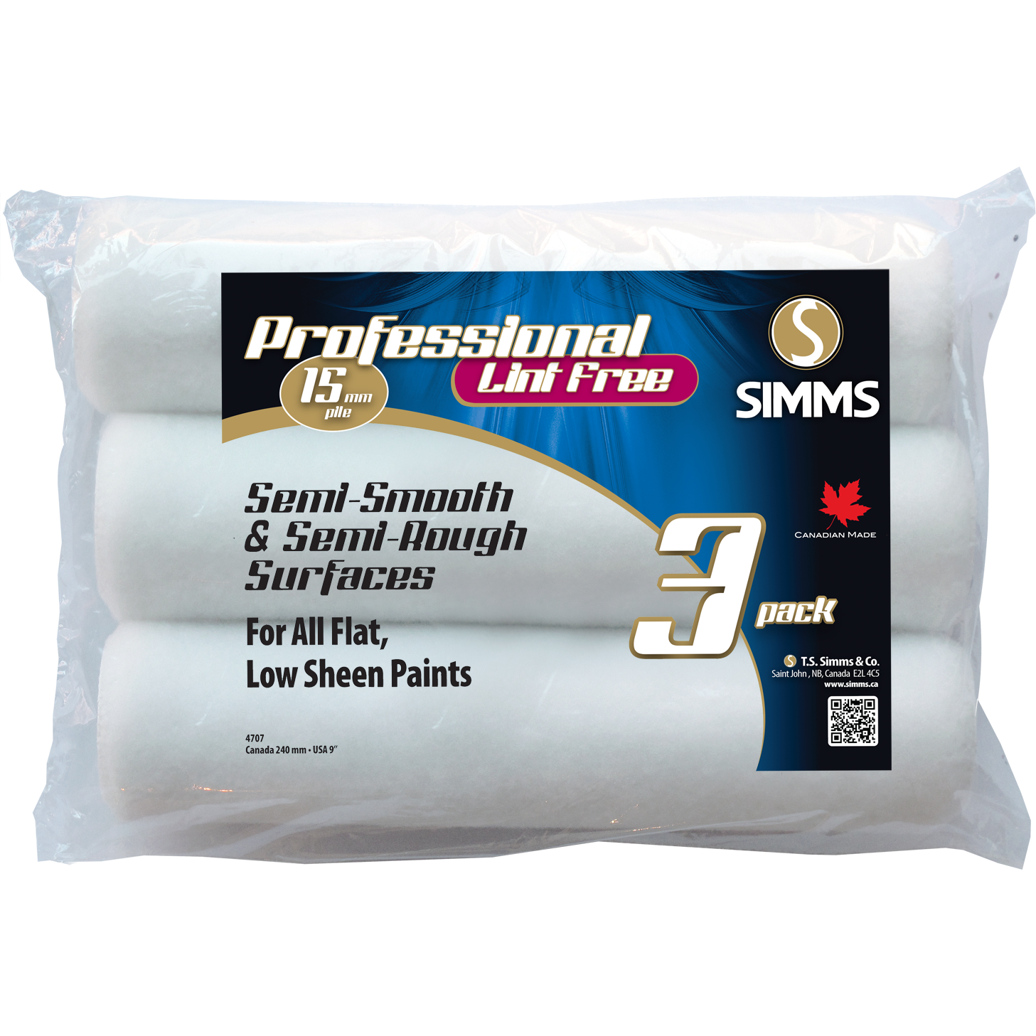 Professional Lint Free Roller-3/Pack