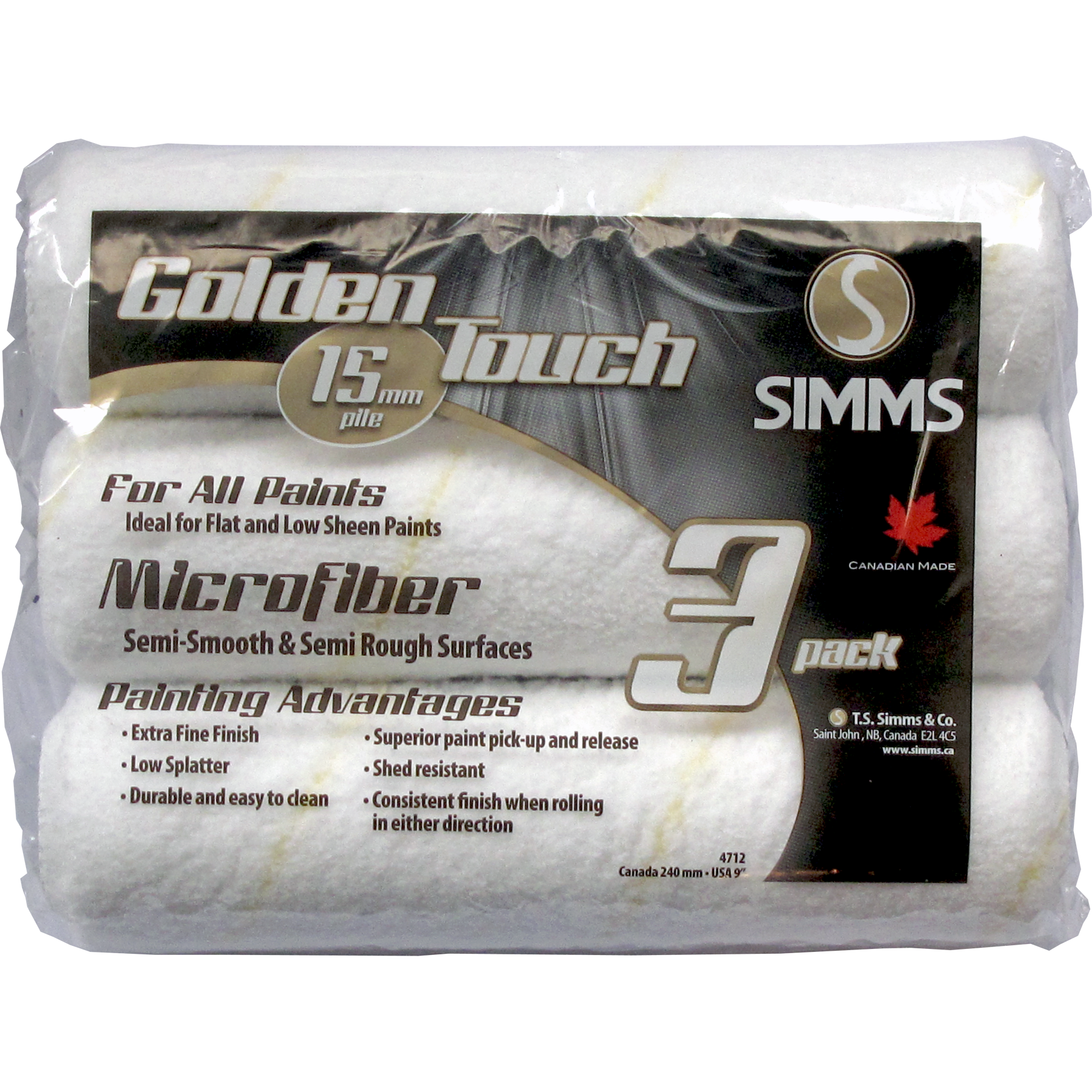 Microfiber Roller-3/Pack