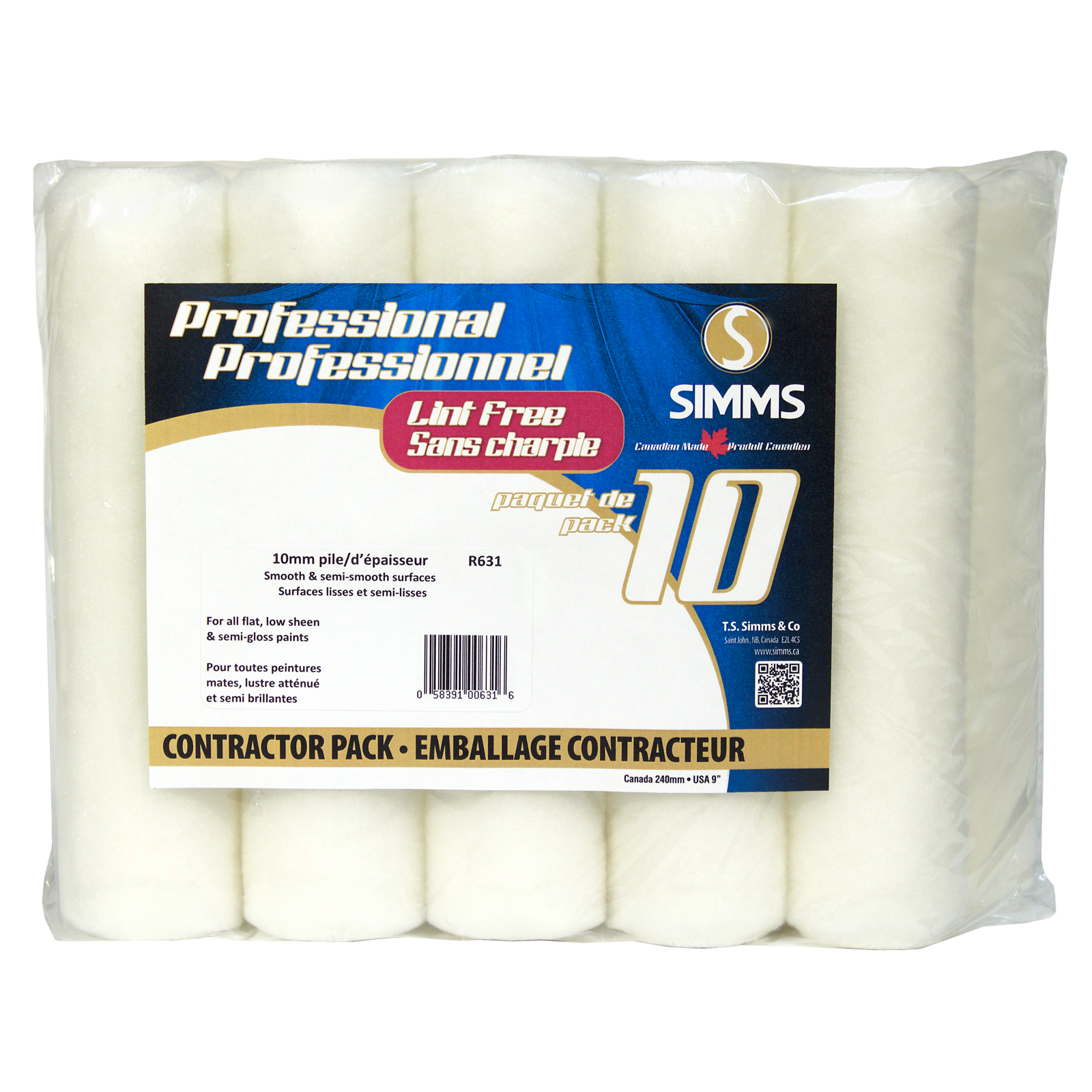 Professional Lint Free Roller-10/Pack
