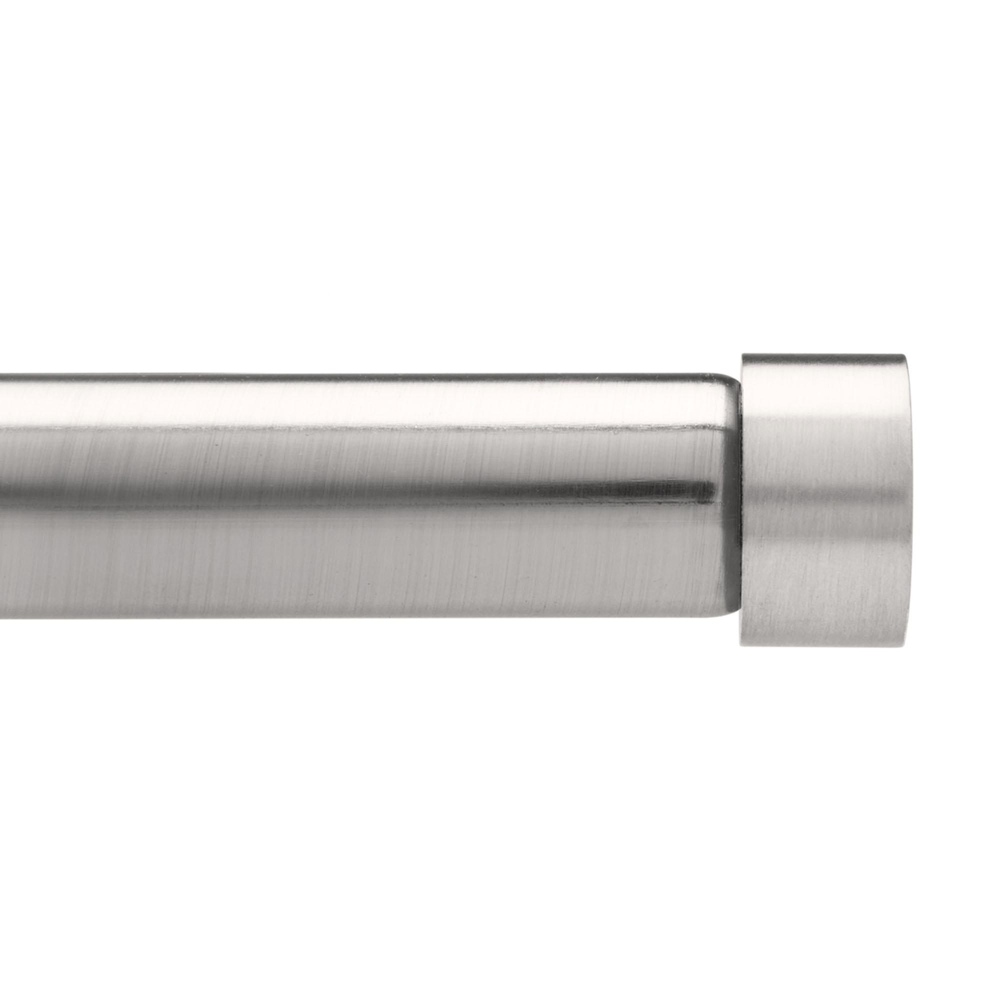 Cappa 1-1/4" x 36"-72" Nickel Drapery Rod