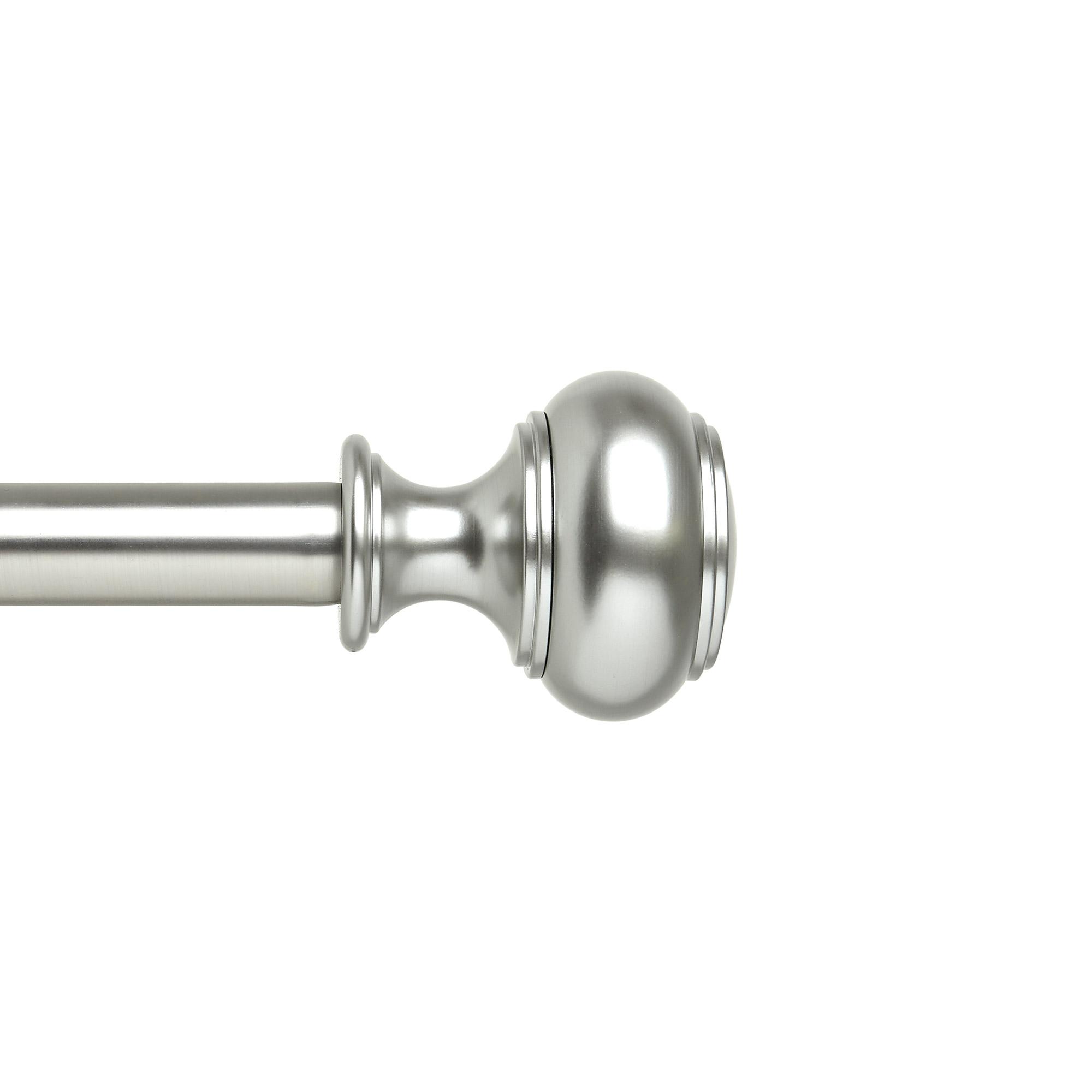 Allure 1" x 36"-72" Nickel Drapery Rod