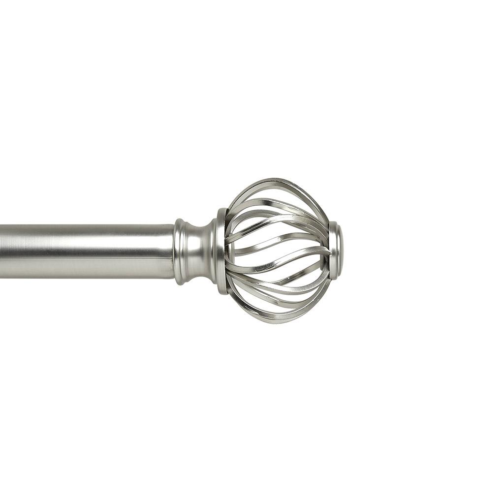 Regal 1" x 72"-144" Nickel Drapery Rod