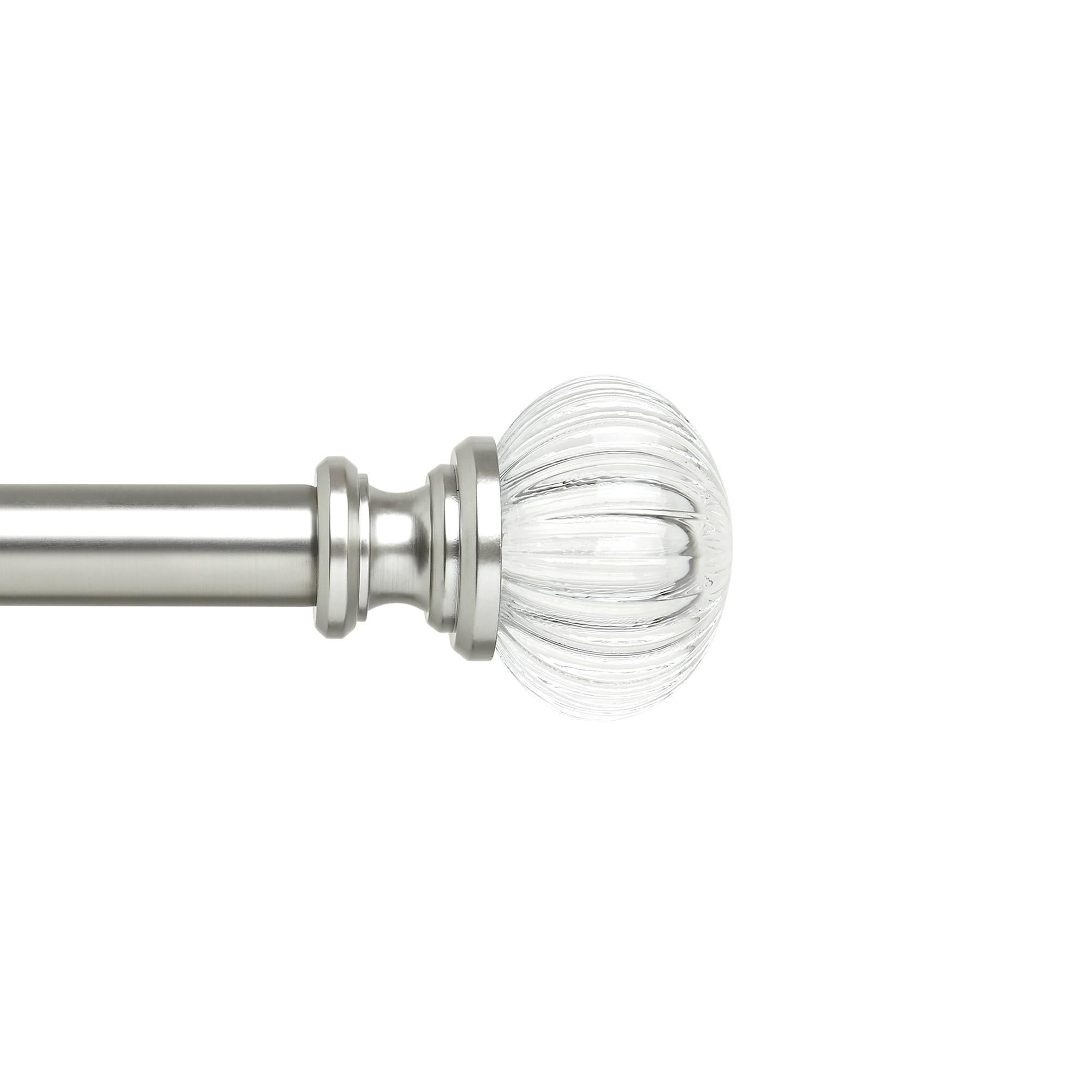 Adina 1" x 72"-144" Nickel Drapery Rod