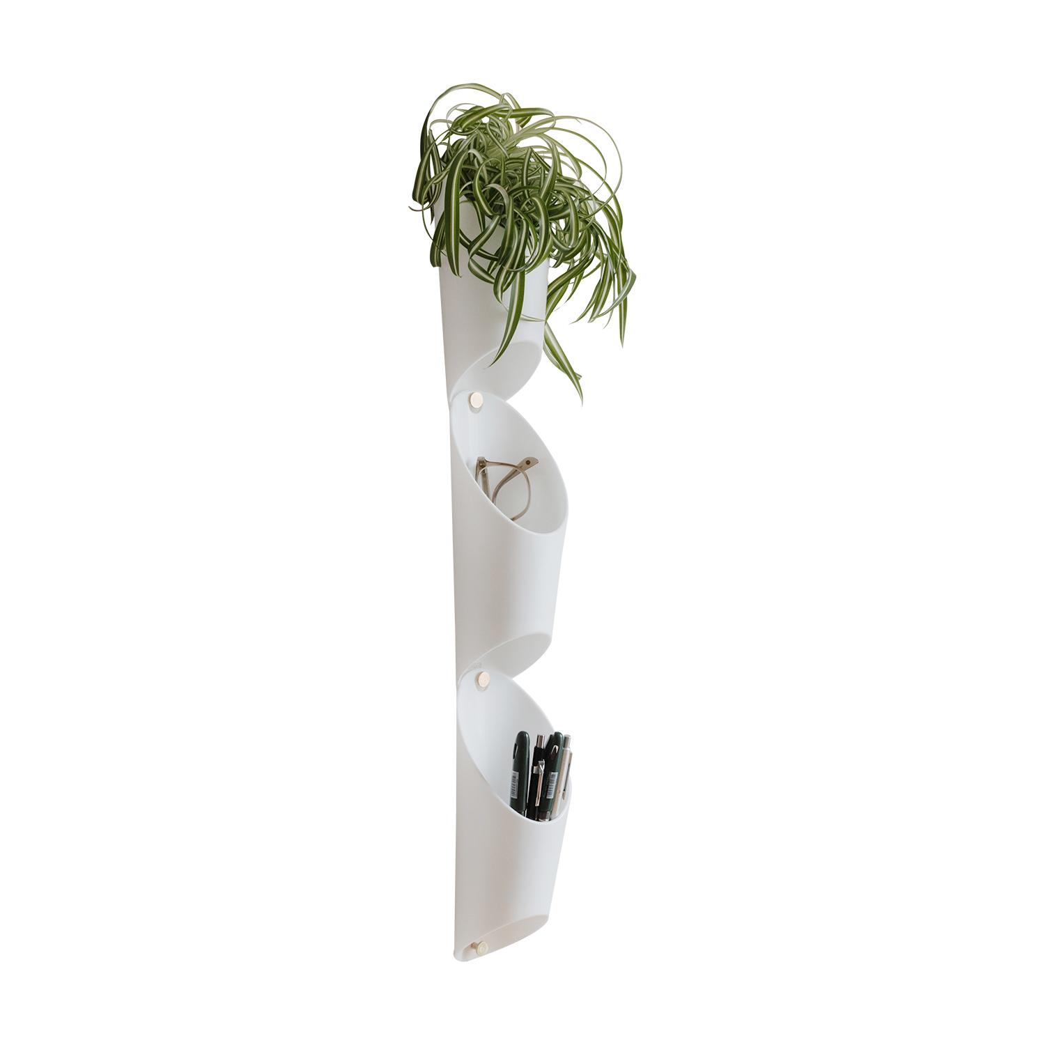 Vase mural raccordable Florakink, ens. 3, blanc