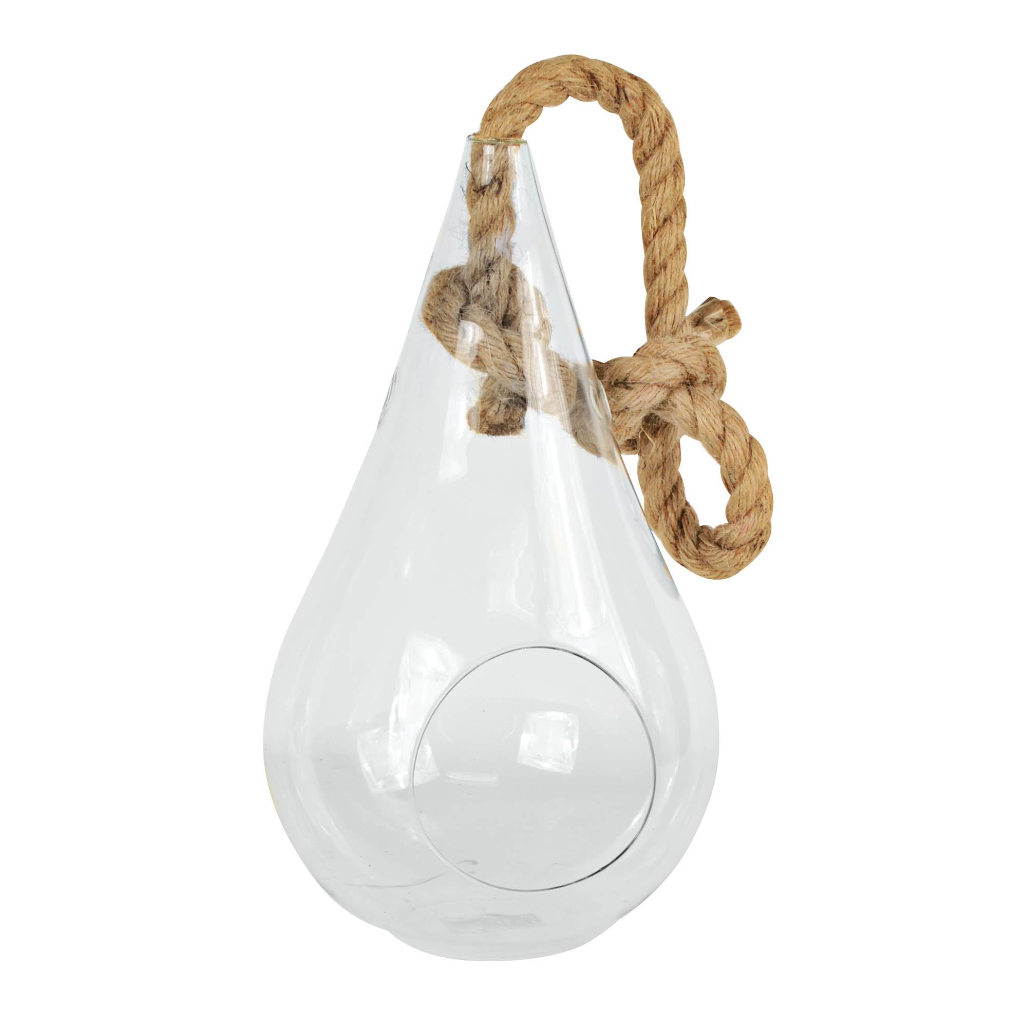 Hanging Glass Small Pear 4 x 7"