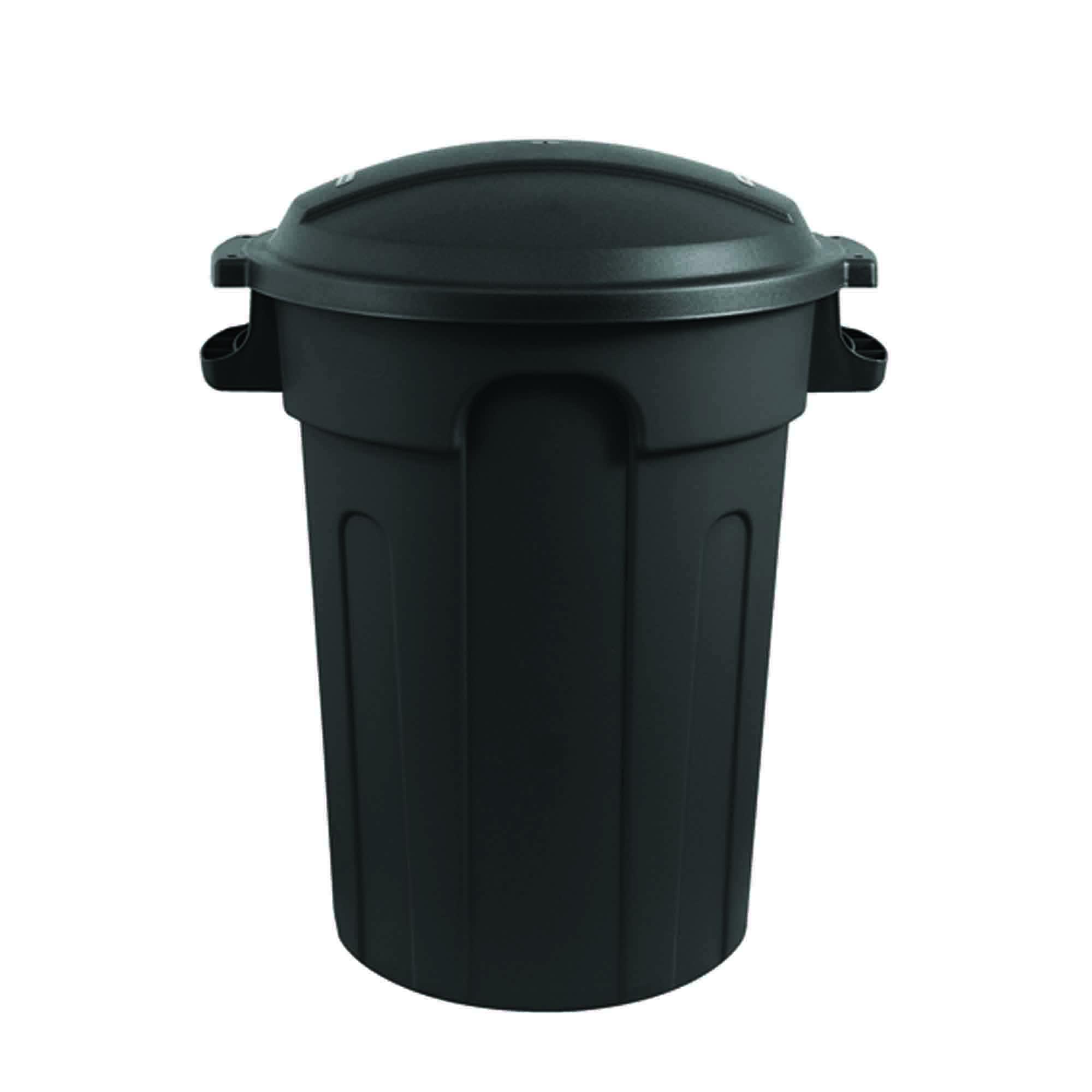 Black Garbage Can