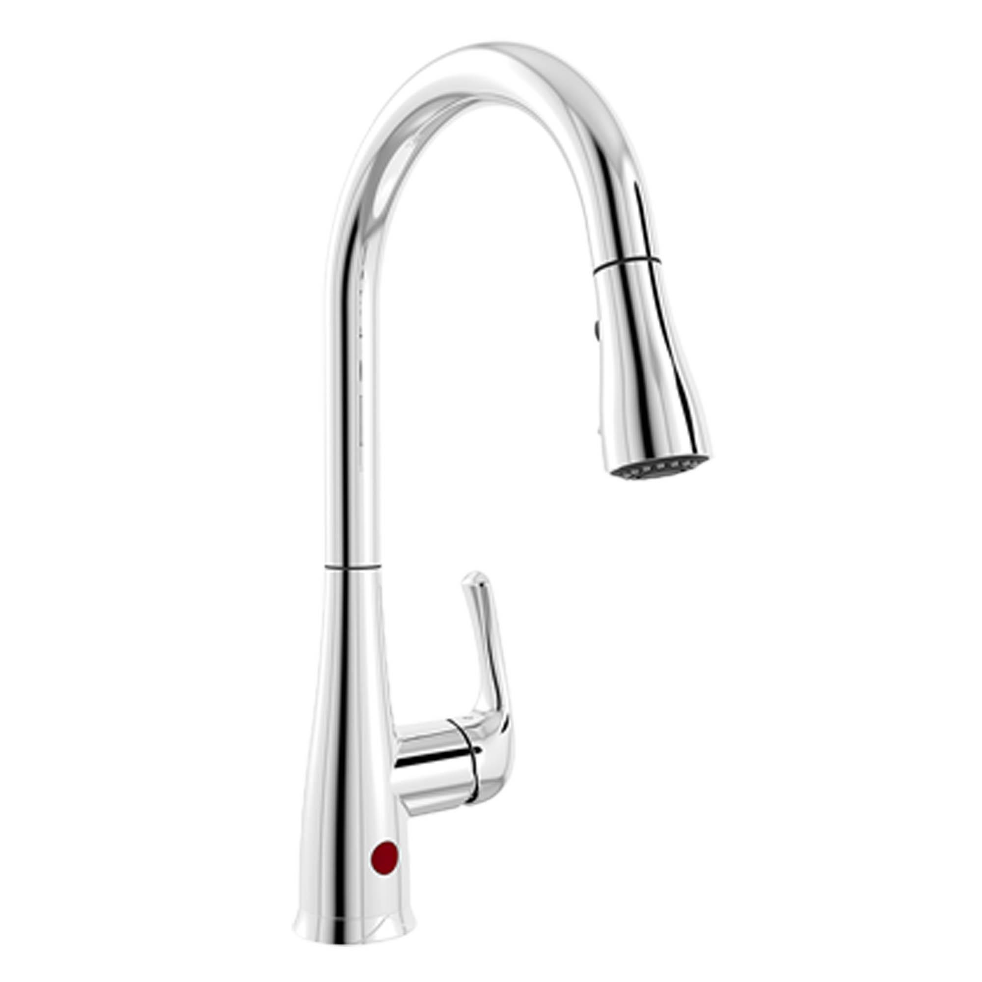 Robinet de cuisine à bec rétractable à capteur chromé