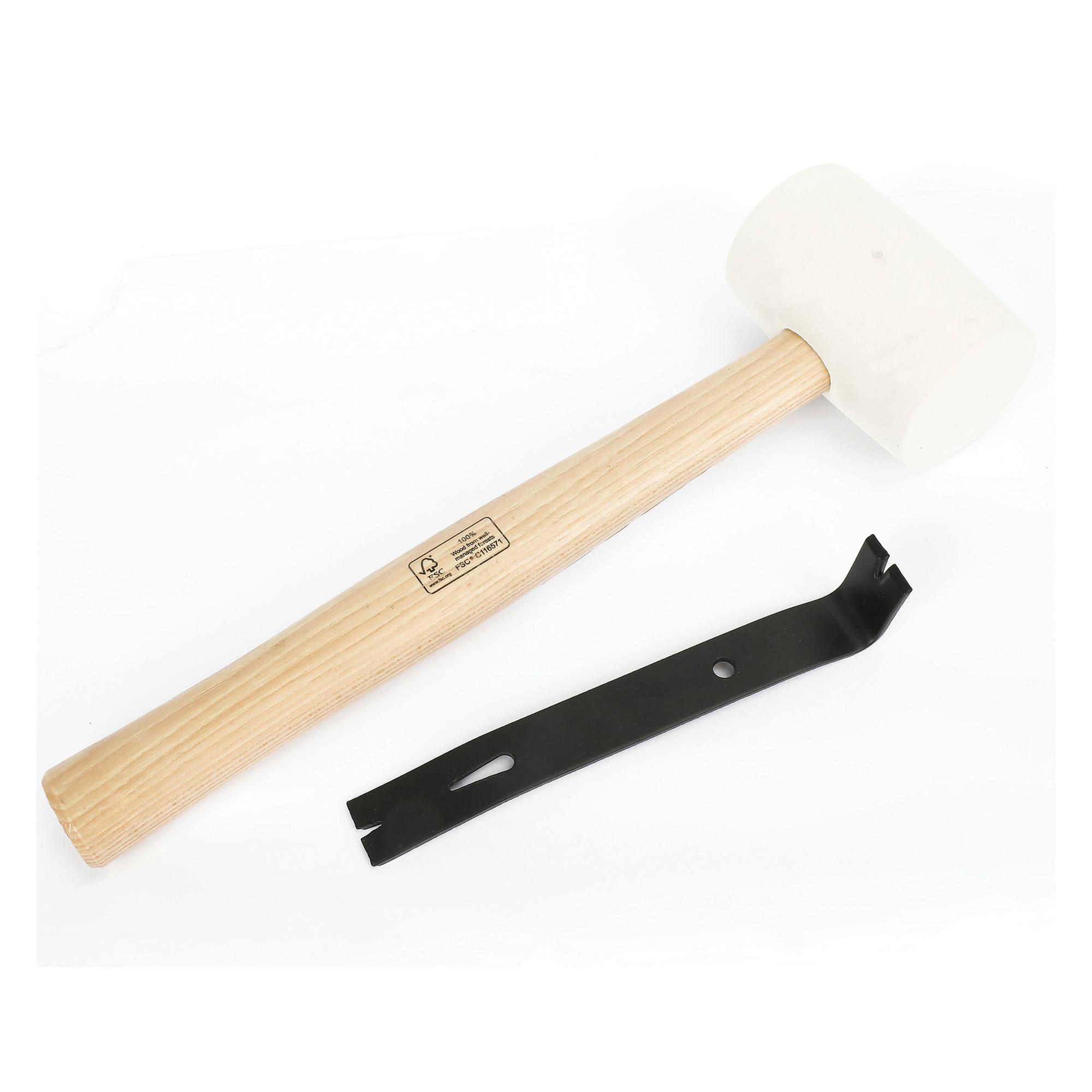 16 oz Rubber Mallet with 7 Inch Pry Bar