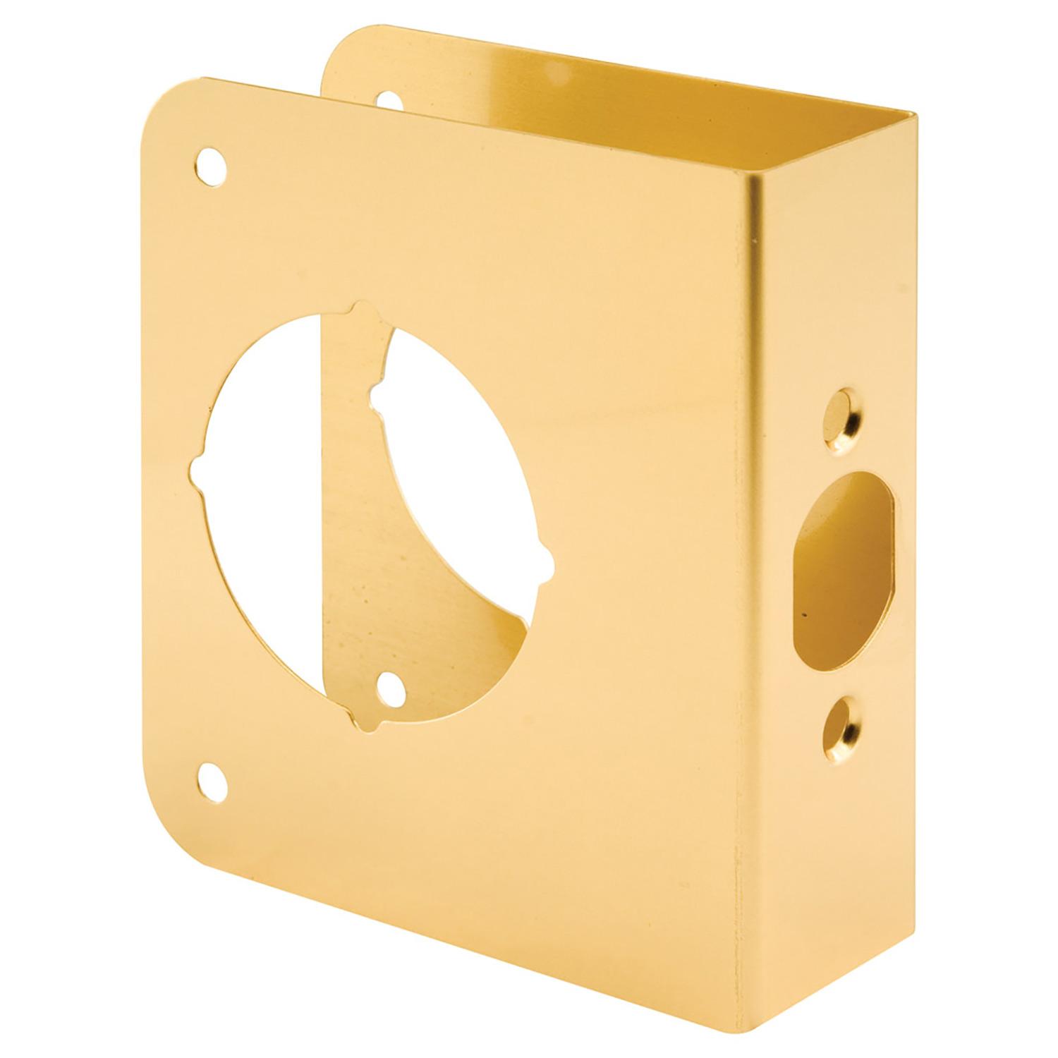 Door Reinforcer 1-3/8"T X 2-3/8"Bs 2-1/8"B Brass