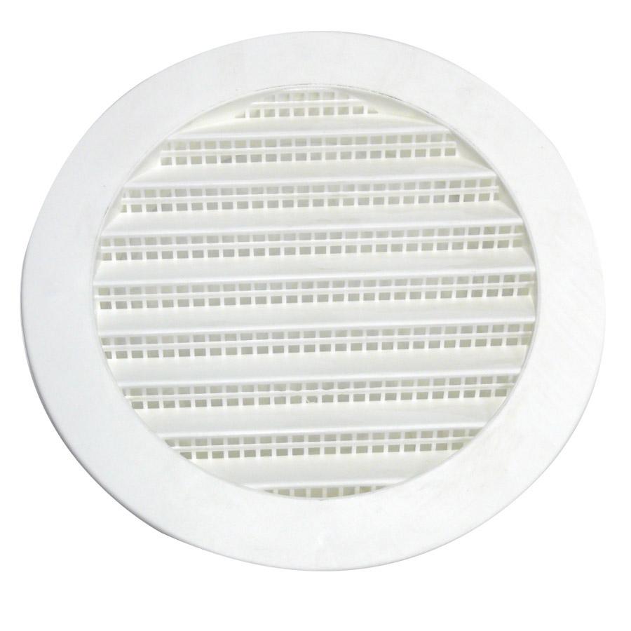 6" Plastic Round Mini Louvers White