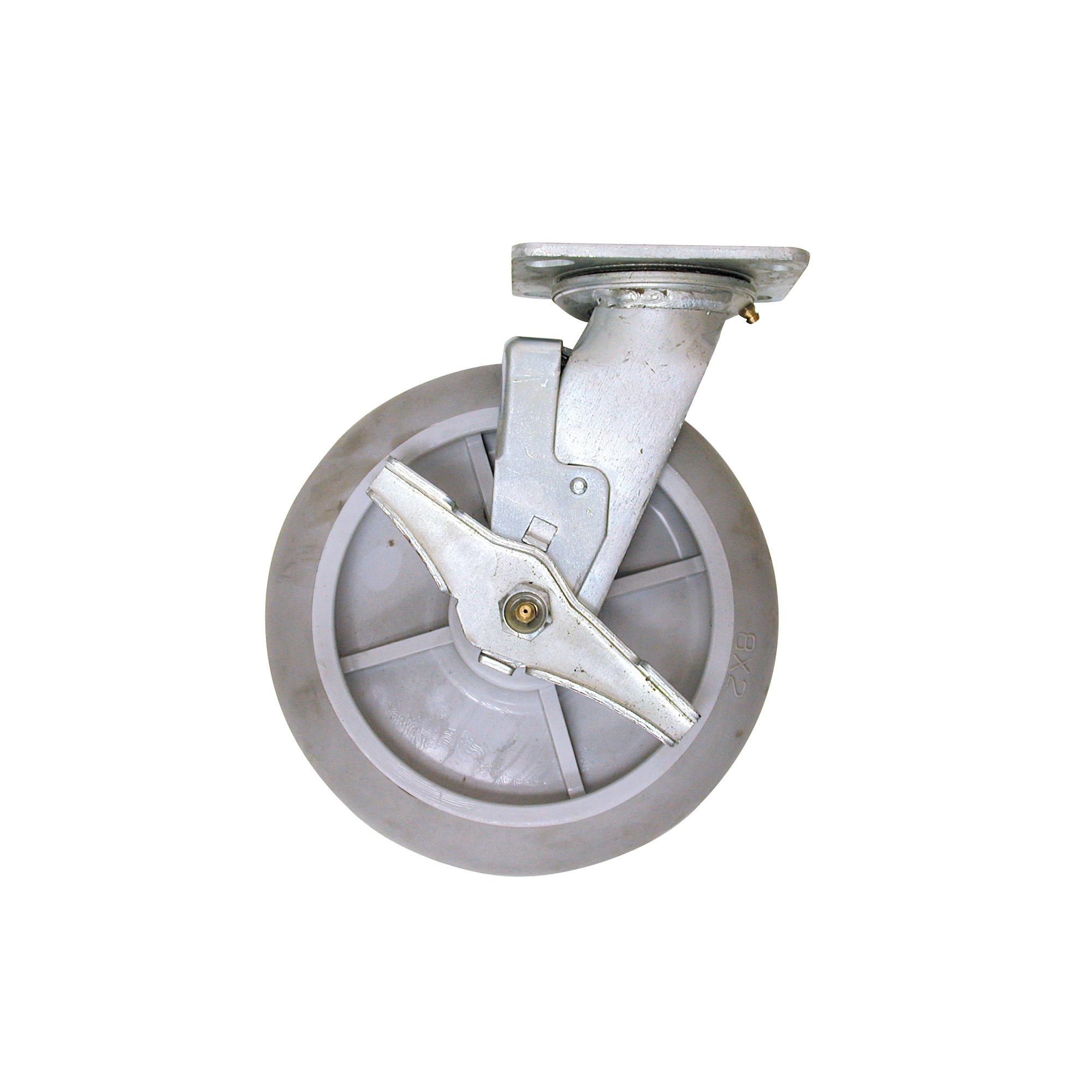 Grey Swivel with Lock Dolly Wheel 8" x 2"