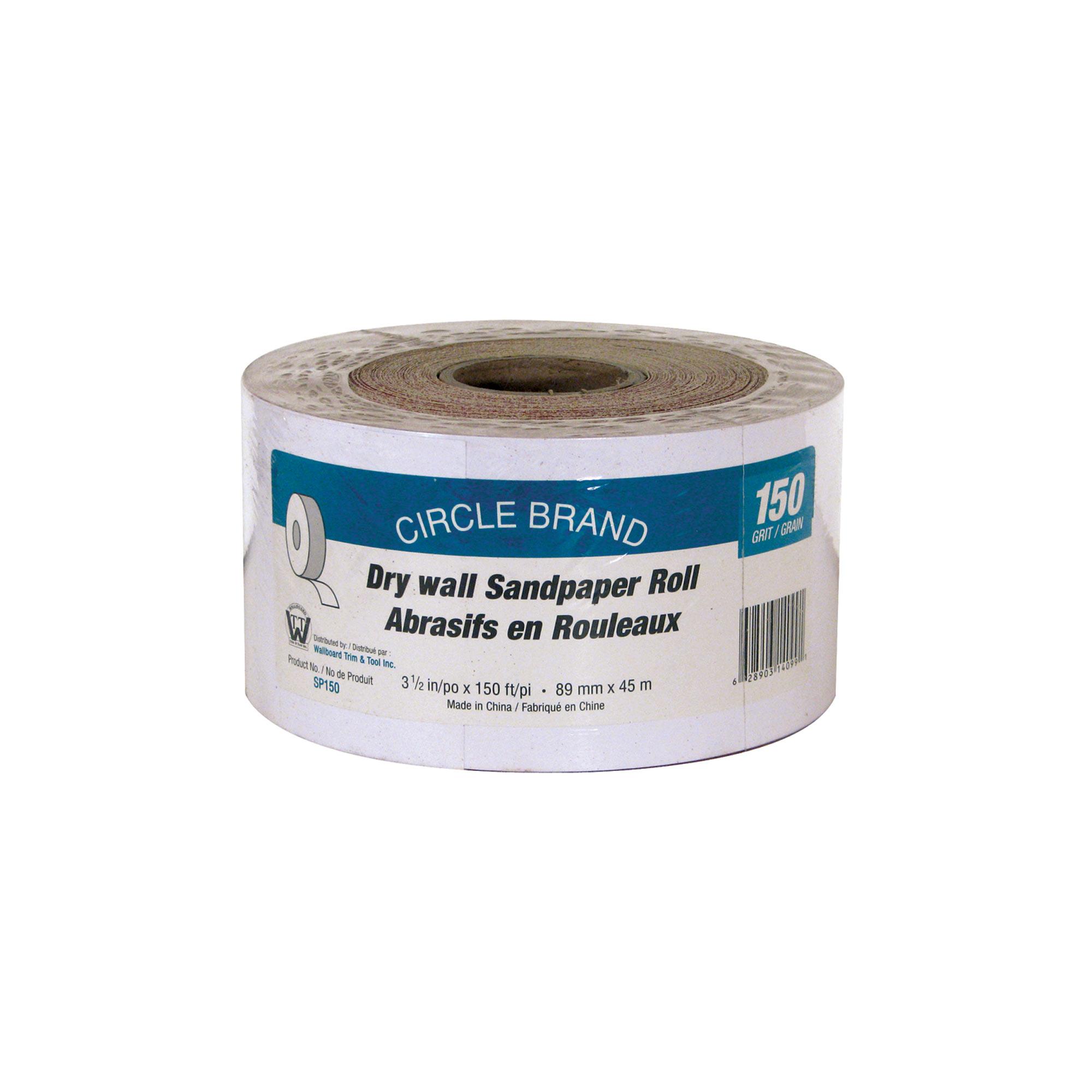 Rouleau papier abrasif 180 grains 3,5pox150pi revers papier