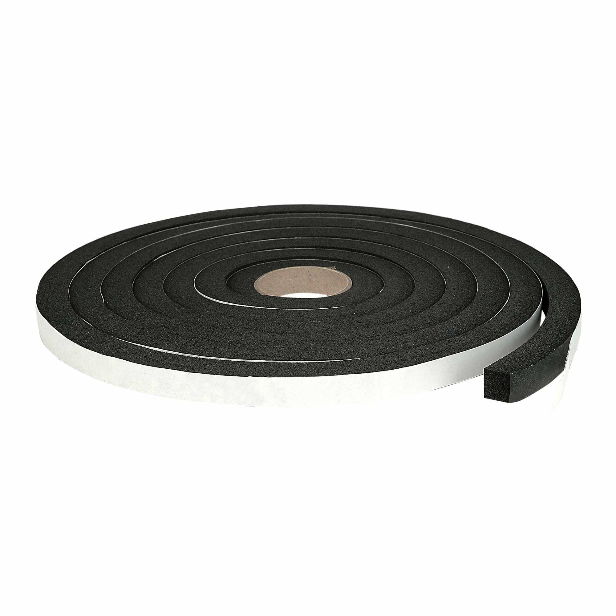 Closed Cell Foam Tape 1/2'' x 1/2'' x 10' Black