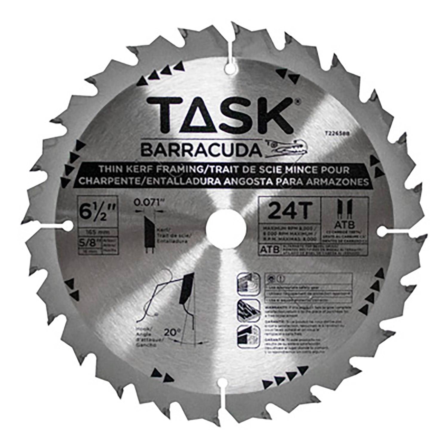 6-1/2 Inch 24T ATB Barracuda Thin Kerf Saw Blade